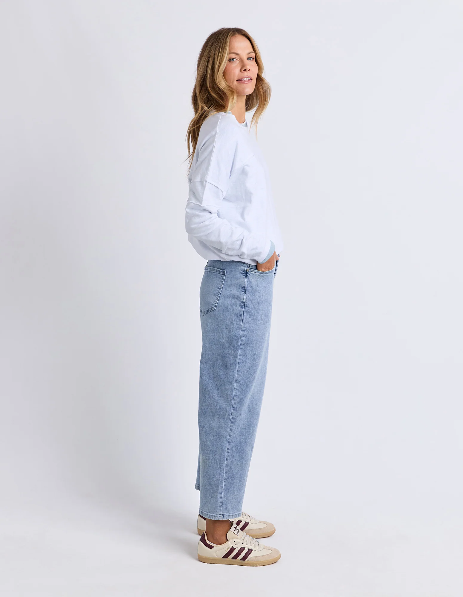 Ambrose Barrel Jean Light Blue Wash - Image 7