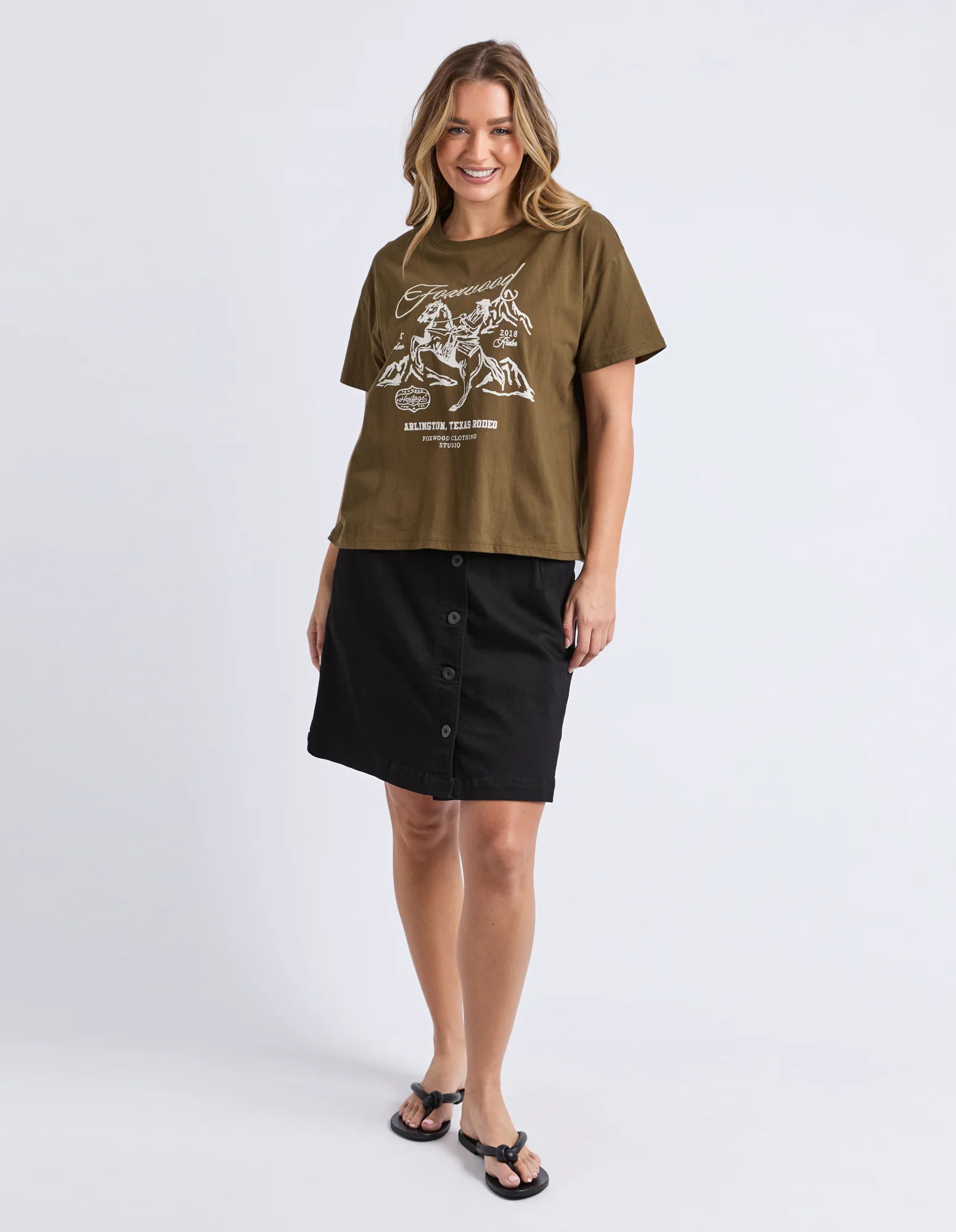 Arlington Tee Dark Olive - Image 3