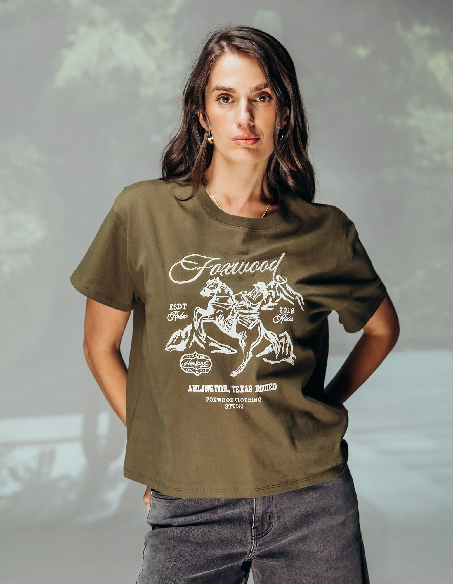 Arlington Tee Dark Olive - Image 8