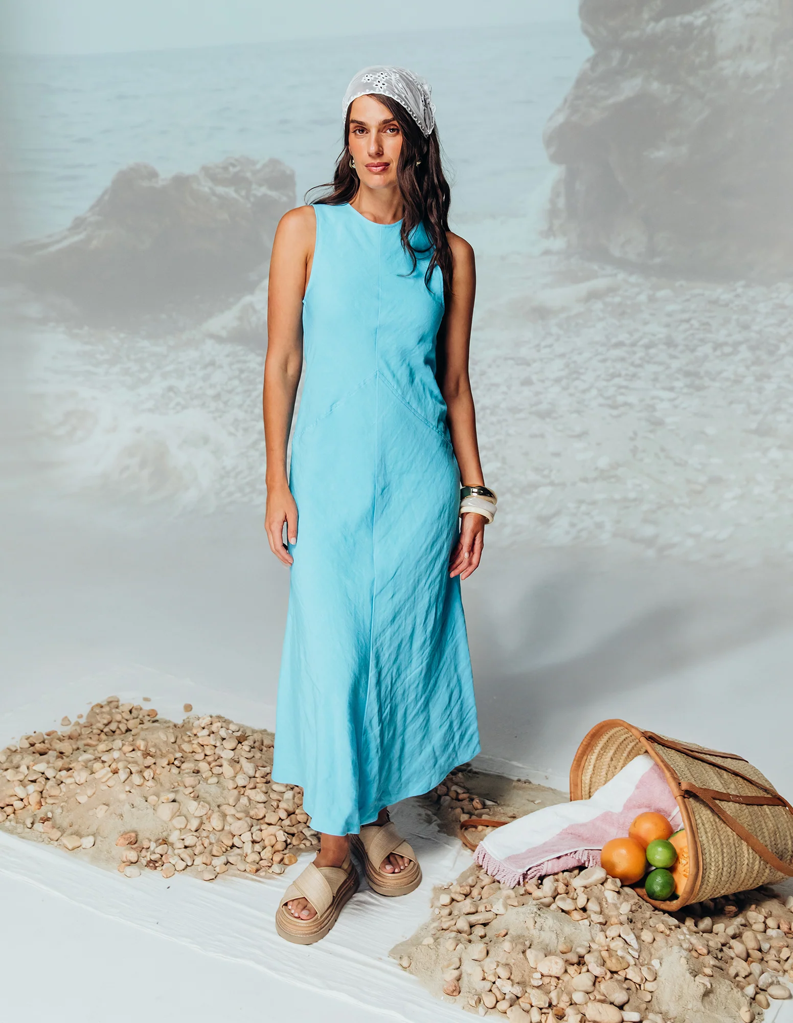 Azure Dress Azure Blue - Image 2