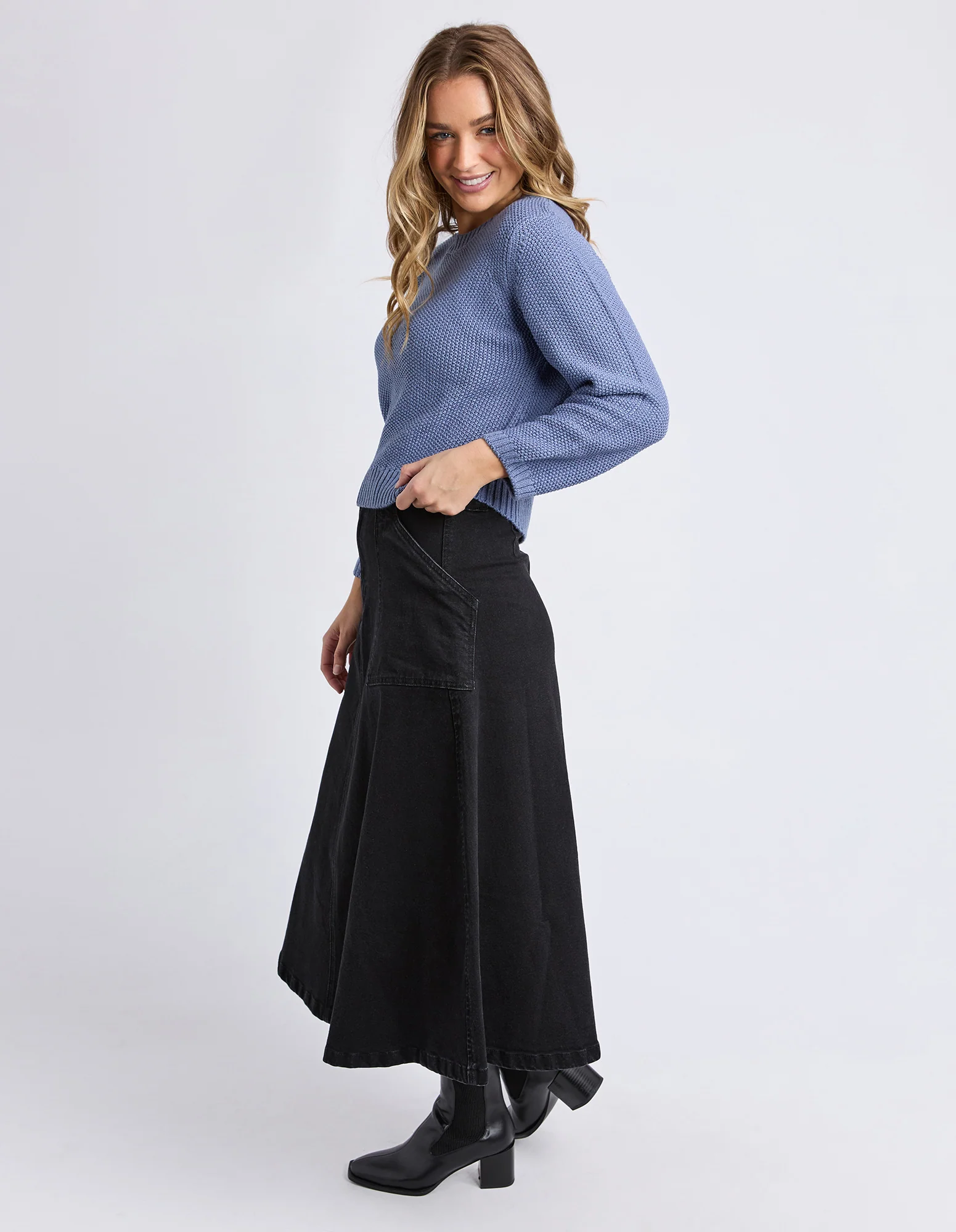 Blair Long Sleeve Knit Country Blue - Image 6
