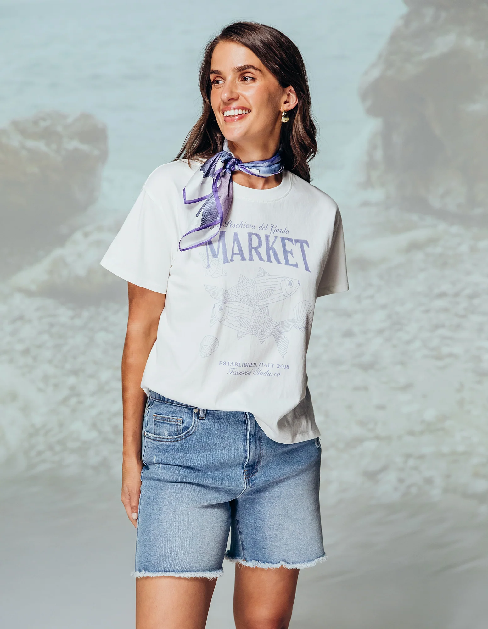 Del Garda Tee Vintage White