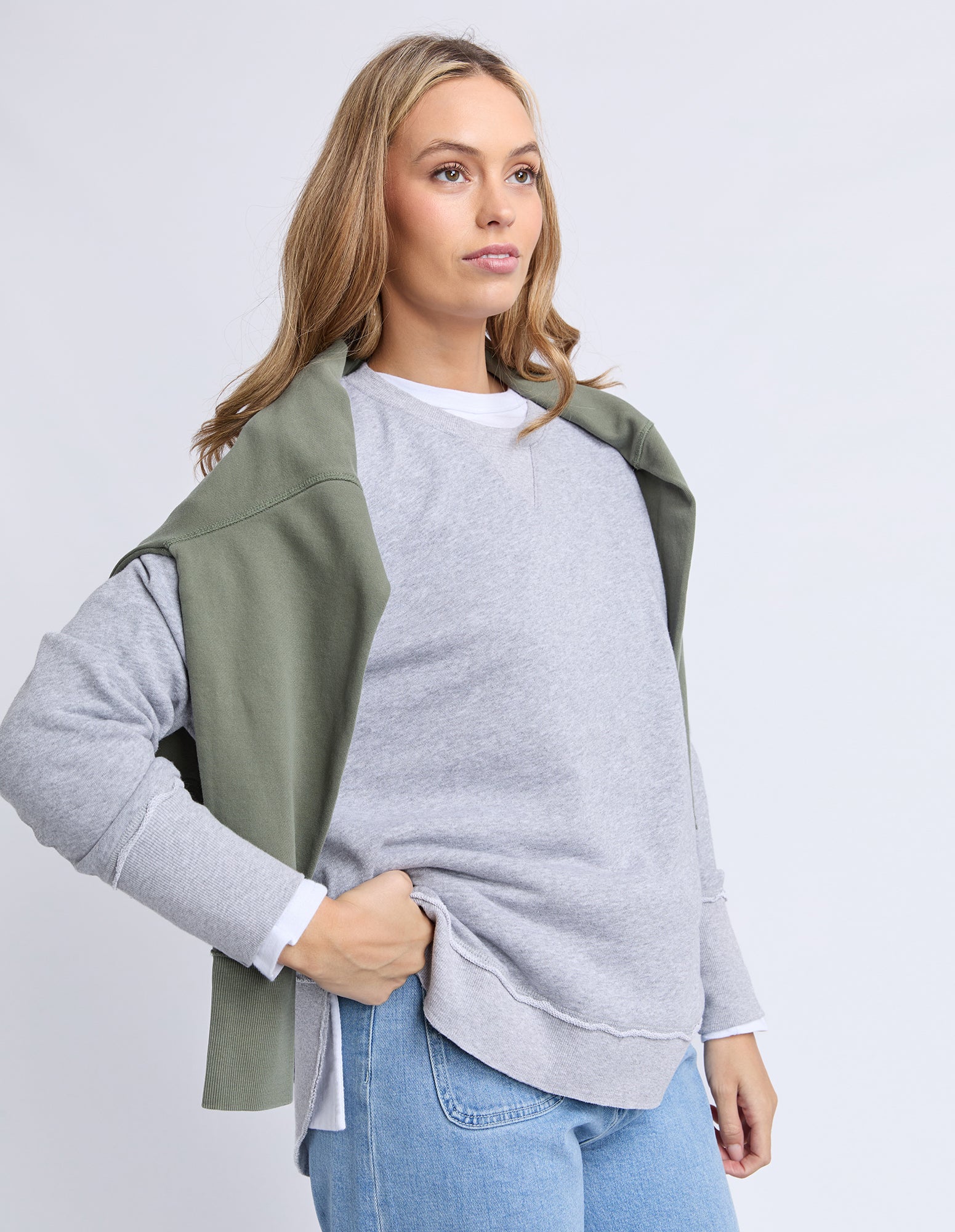 Delilah Crew Grey Marle - Image 4