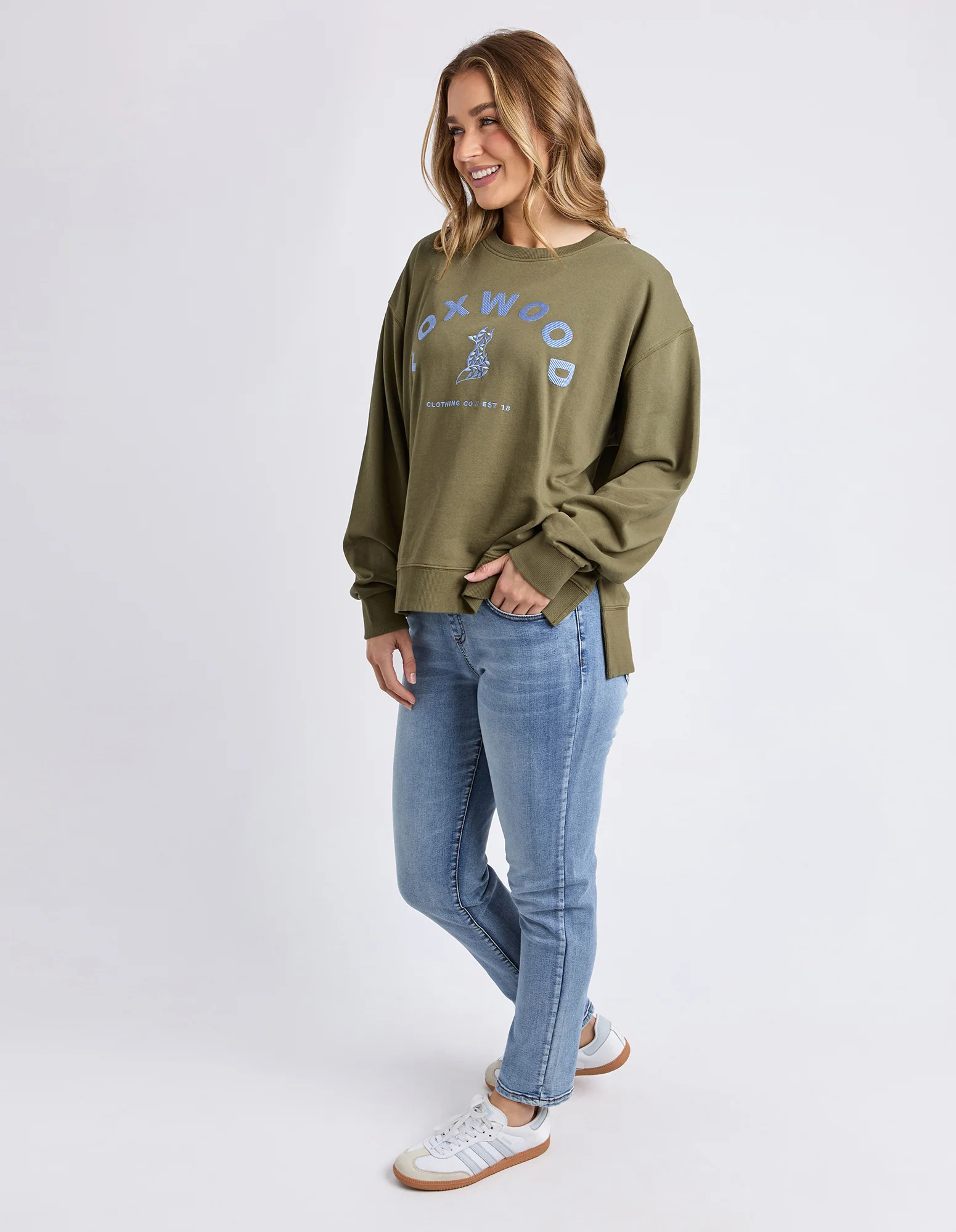 Effortless Contrast Crew Winter Moss - Image 6