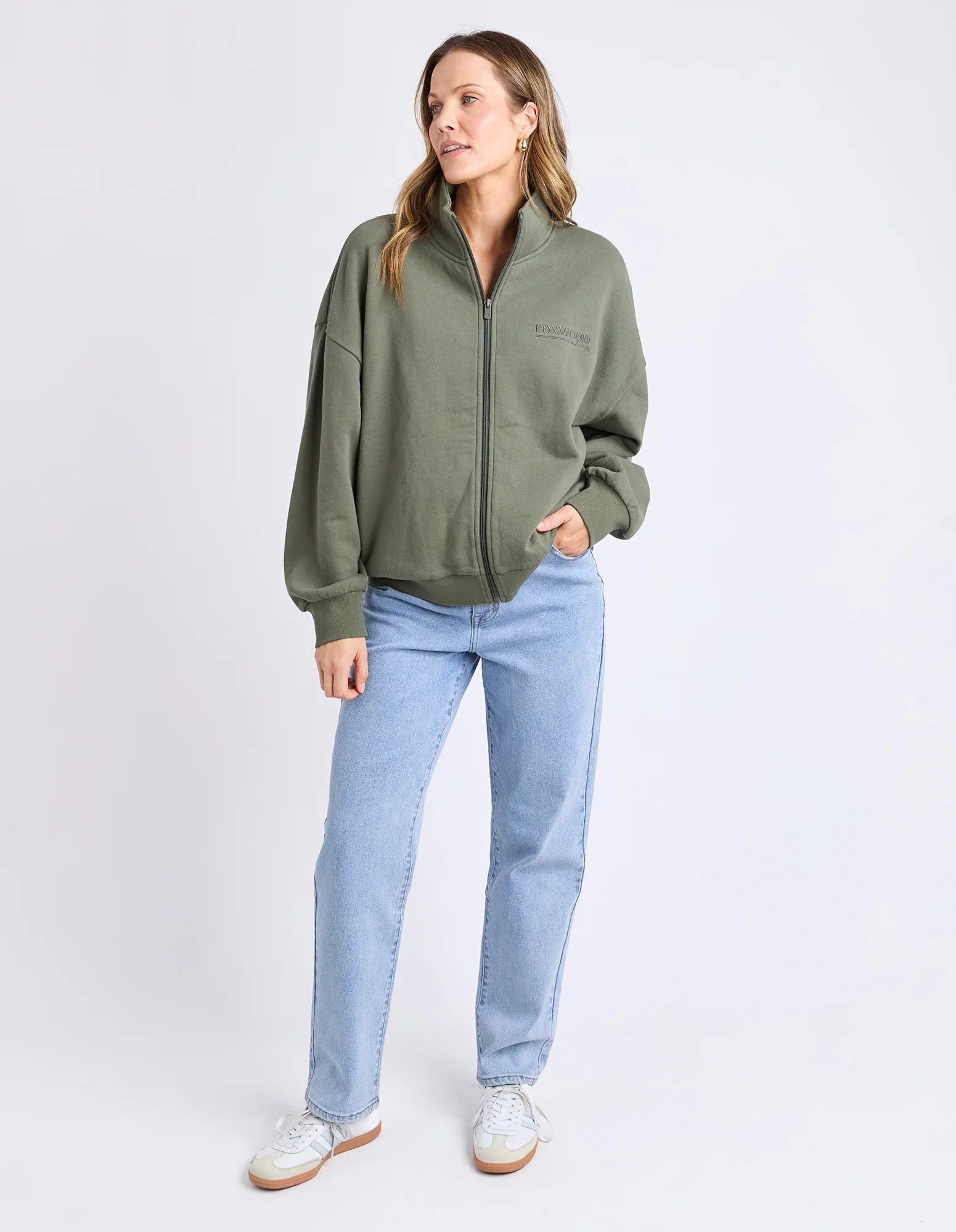 Ember Zip Thru Khaki - Image 2