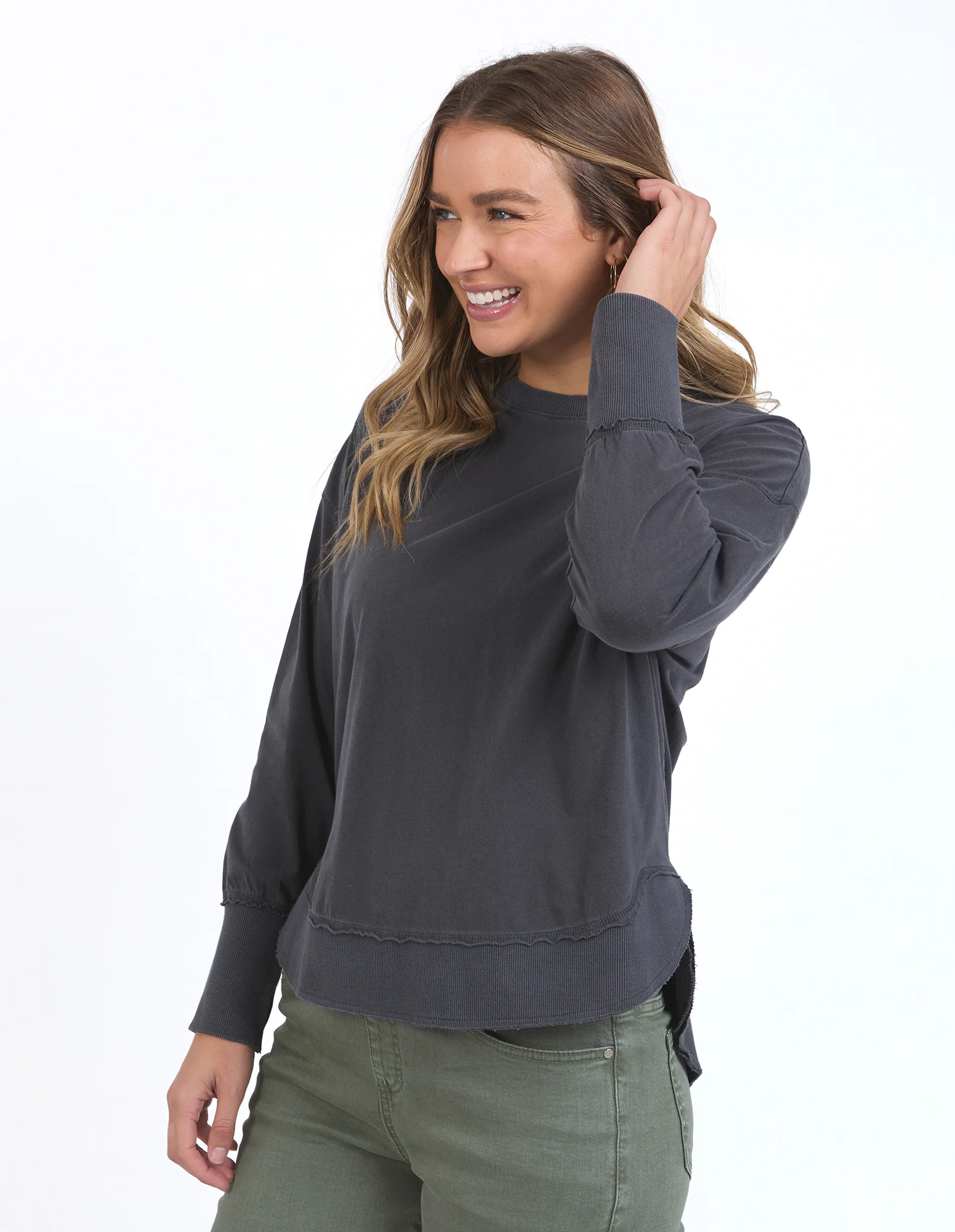 Farrah Long Sleeve Charcoal - Image 4