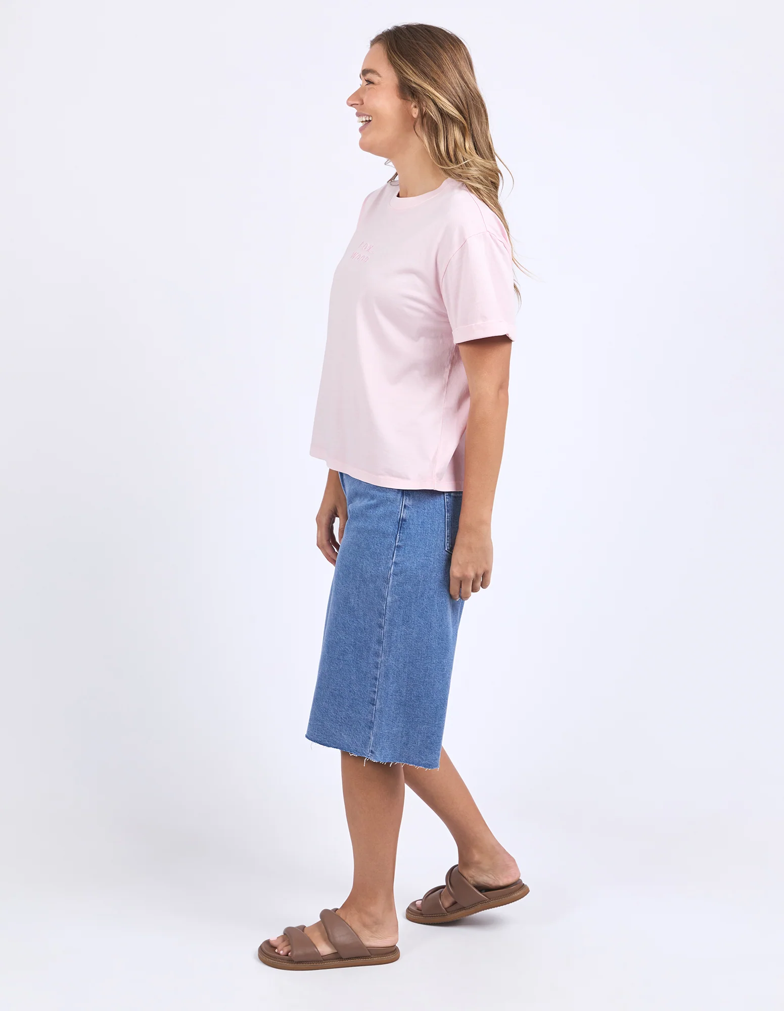 Huntleigh Oversized Tee Pale Pink - Image 6