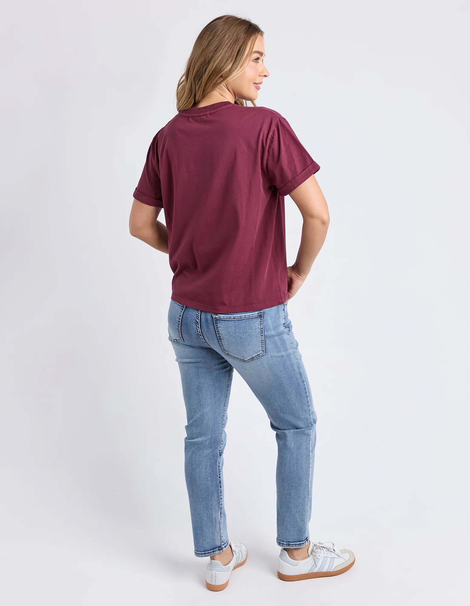 Huntleigh Oversized Tee Windsor Wine - Image 3