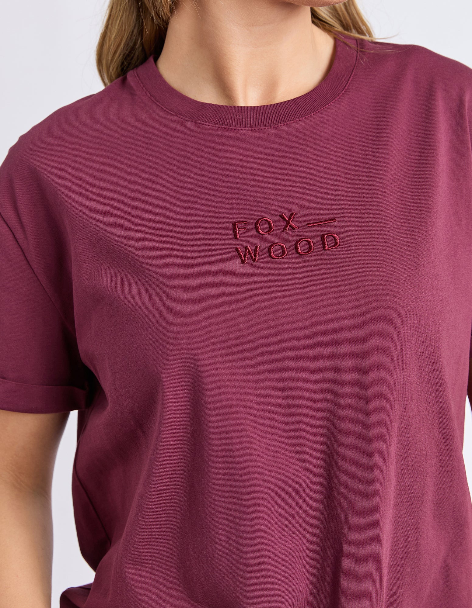 Huntleigh Oversized Tee Windsor Wine - Image 5