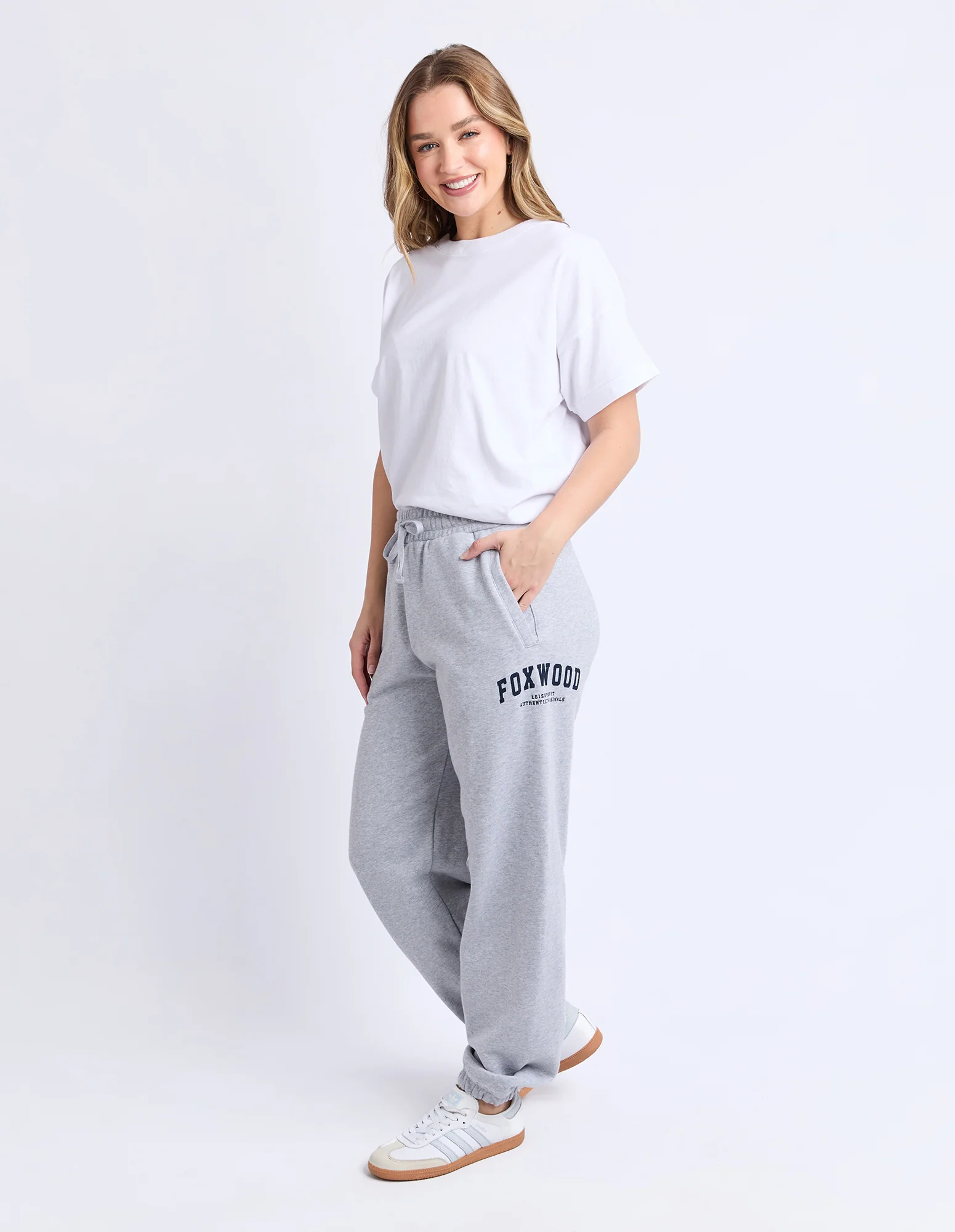 Intention Trackpant Grey Marle/Navy - Image 7