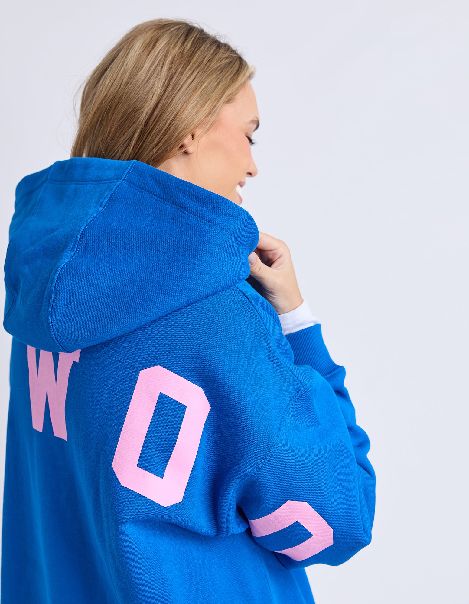Interval Hoodie Cobalt/Neon Pink - Image 5