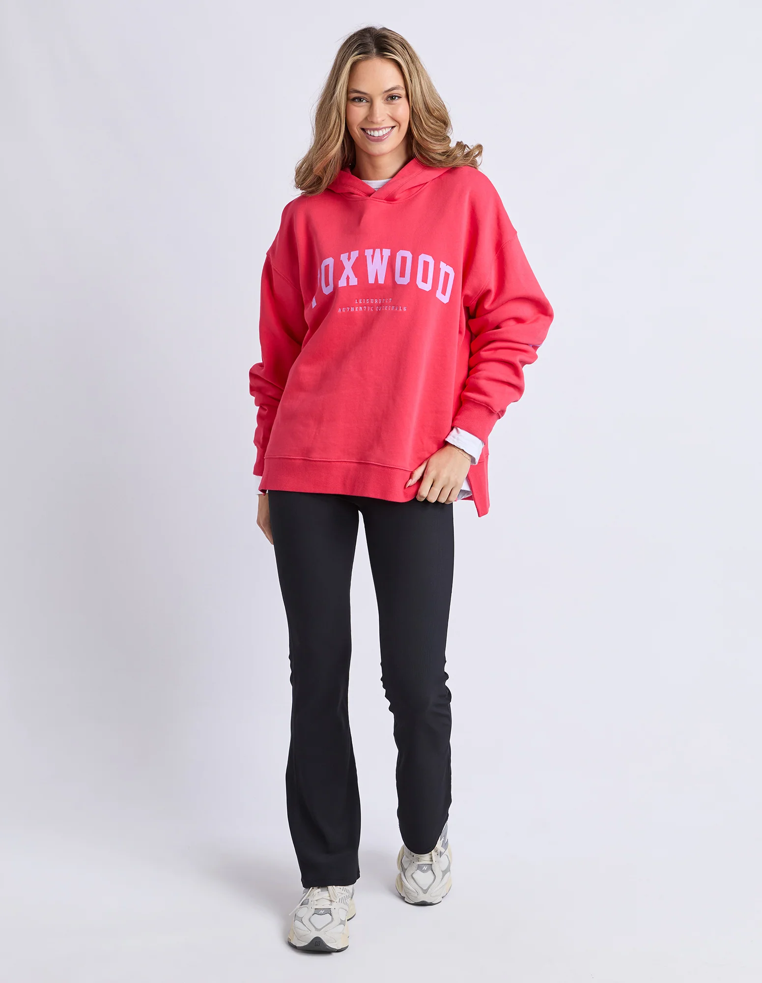 Interval Hoodie Raspberry/Neon Lilac - Image 3