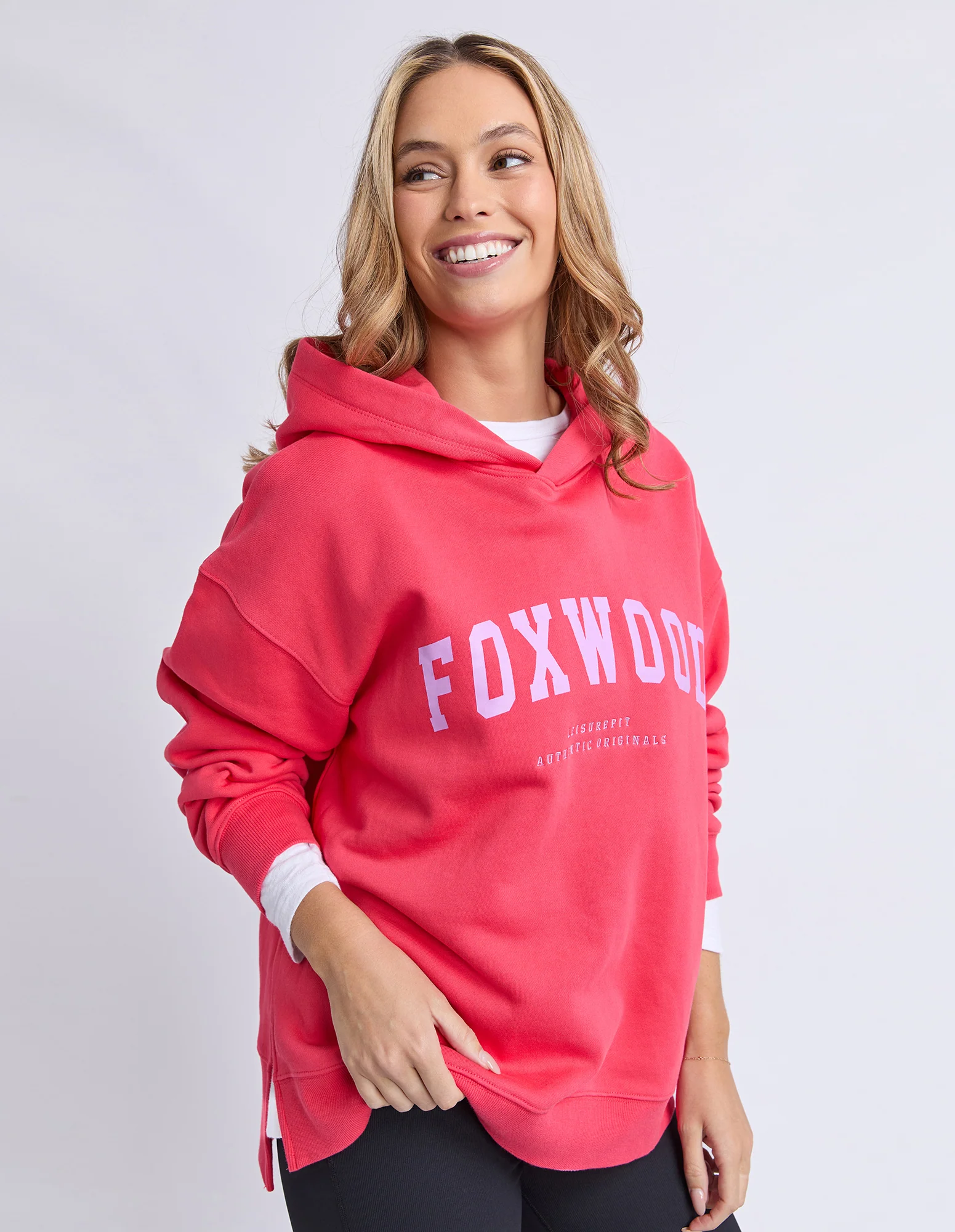 Interval Hoodie Raspberry/Neon Lilac - Image 4