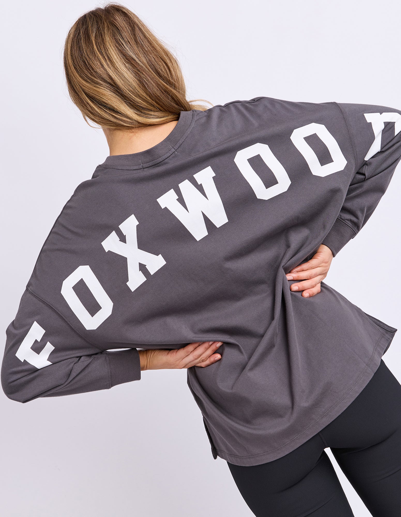 Interval Long Sleeve Charcoal/White - Image 4
