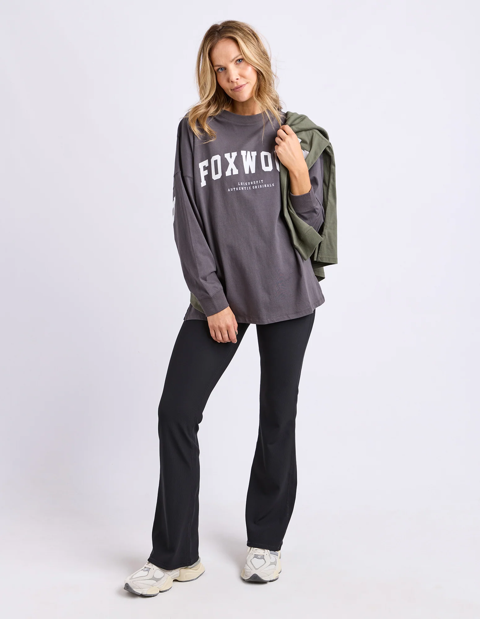 Interval Long Sleeve Charcoal/White - Image 5