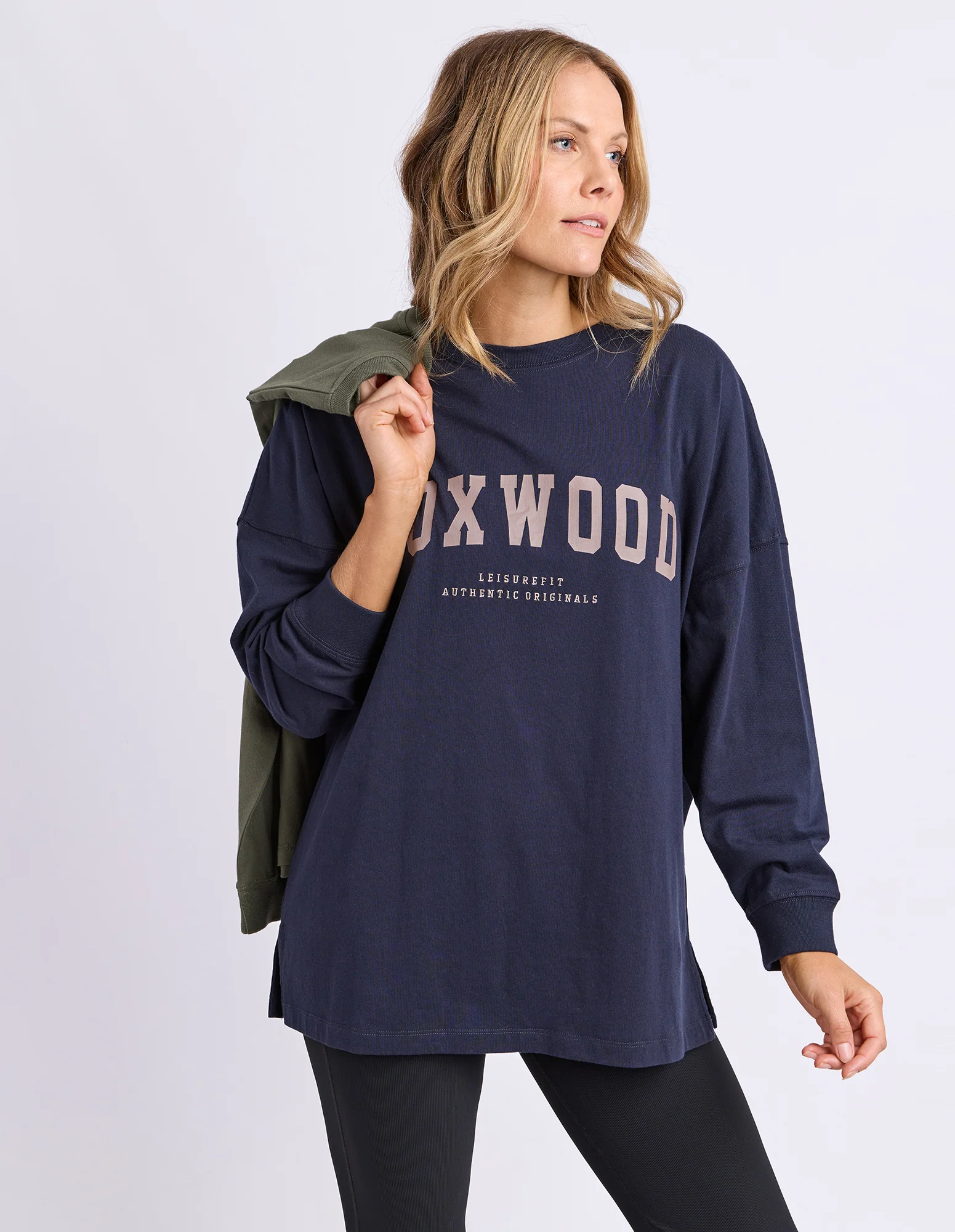 Interval Long Sleeve Navy With Brown - Image 4