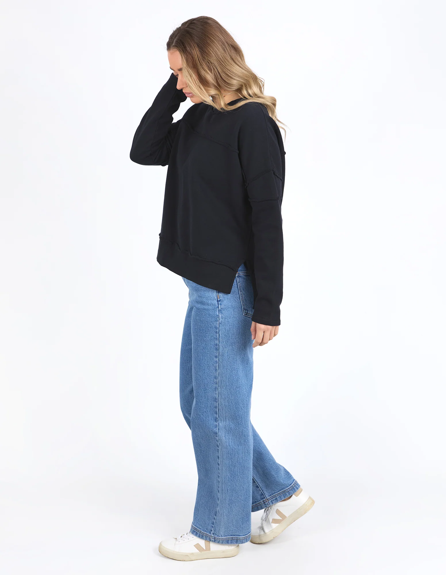 Jayne Throw On Fleece Black - Image 6