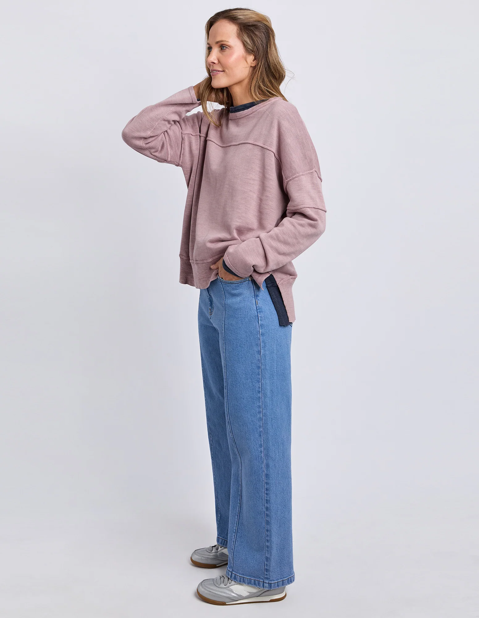 Jayne Throw On Knit Dusty Pink - Image 6