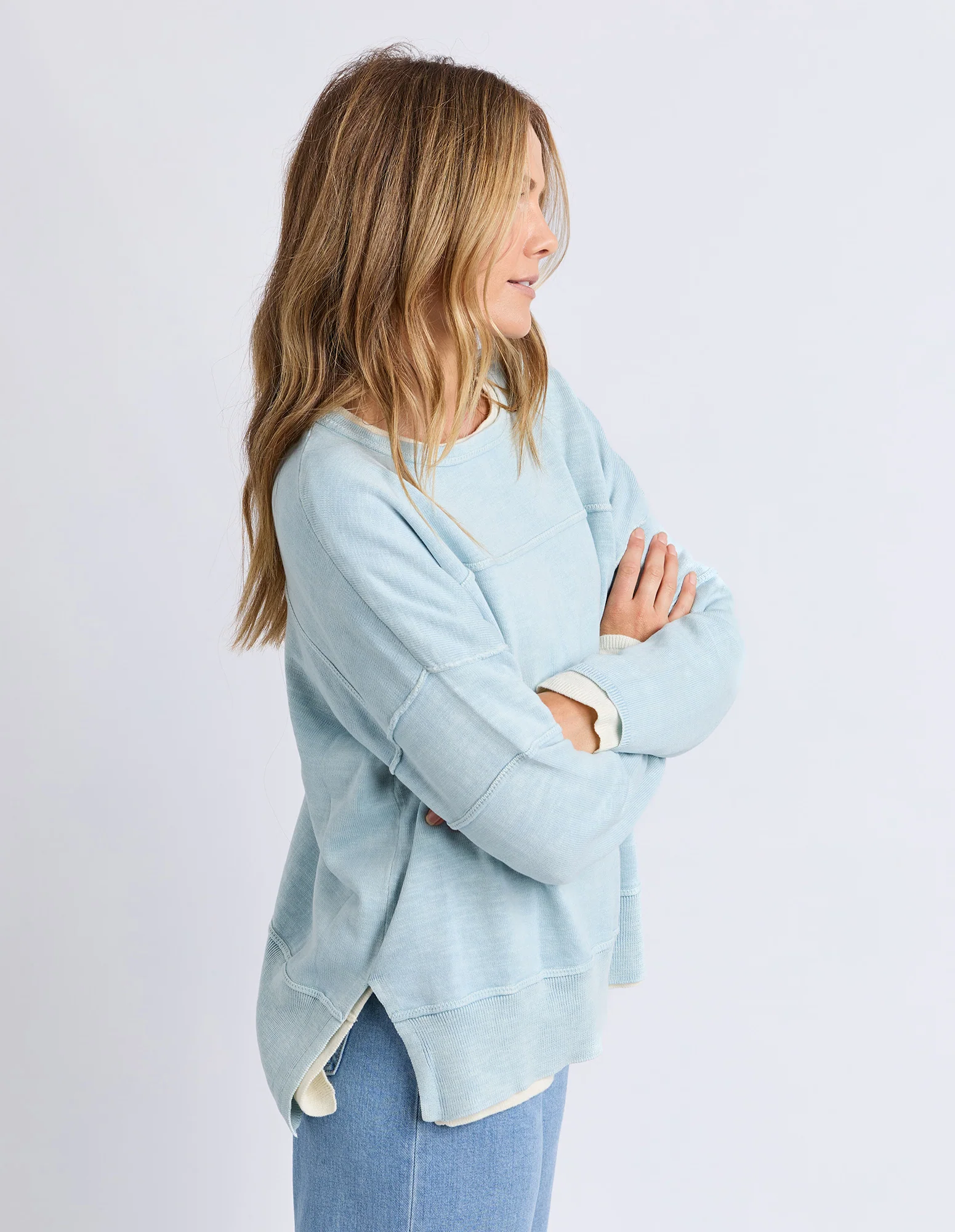 Jayne Throw On Knit Ice Blue - Image 3