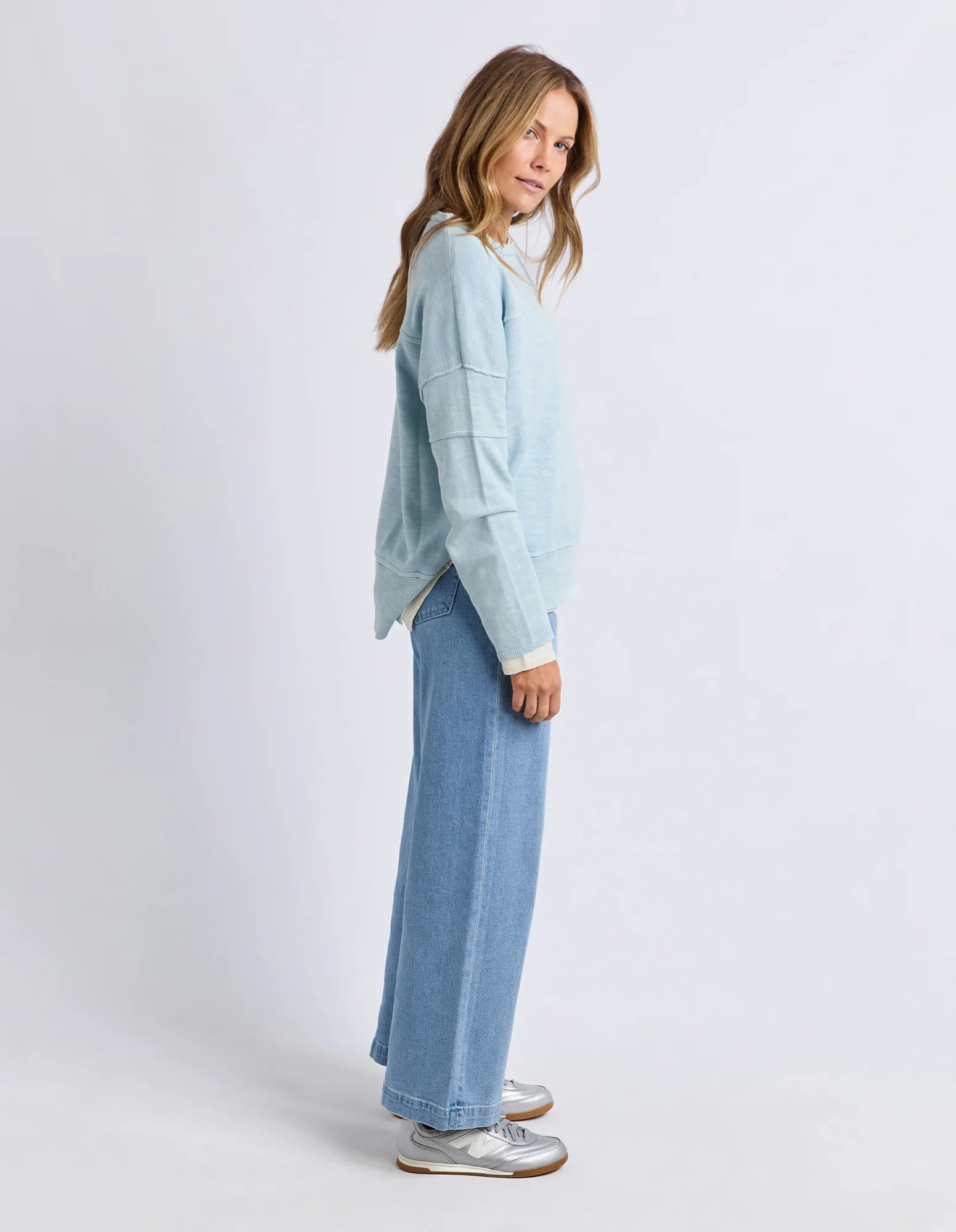 Jayne Throw On Knit Ice Blue - Image 6