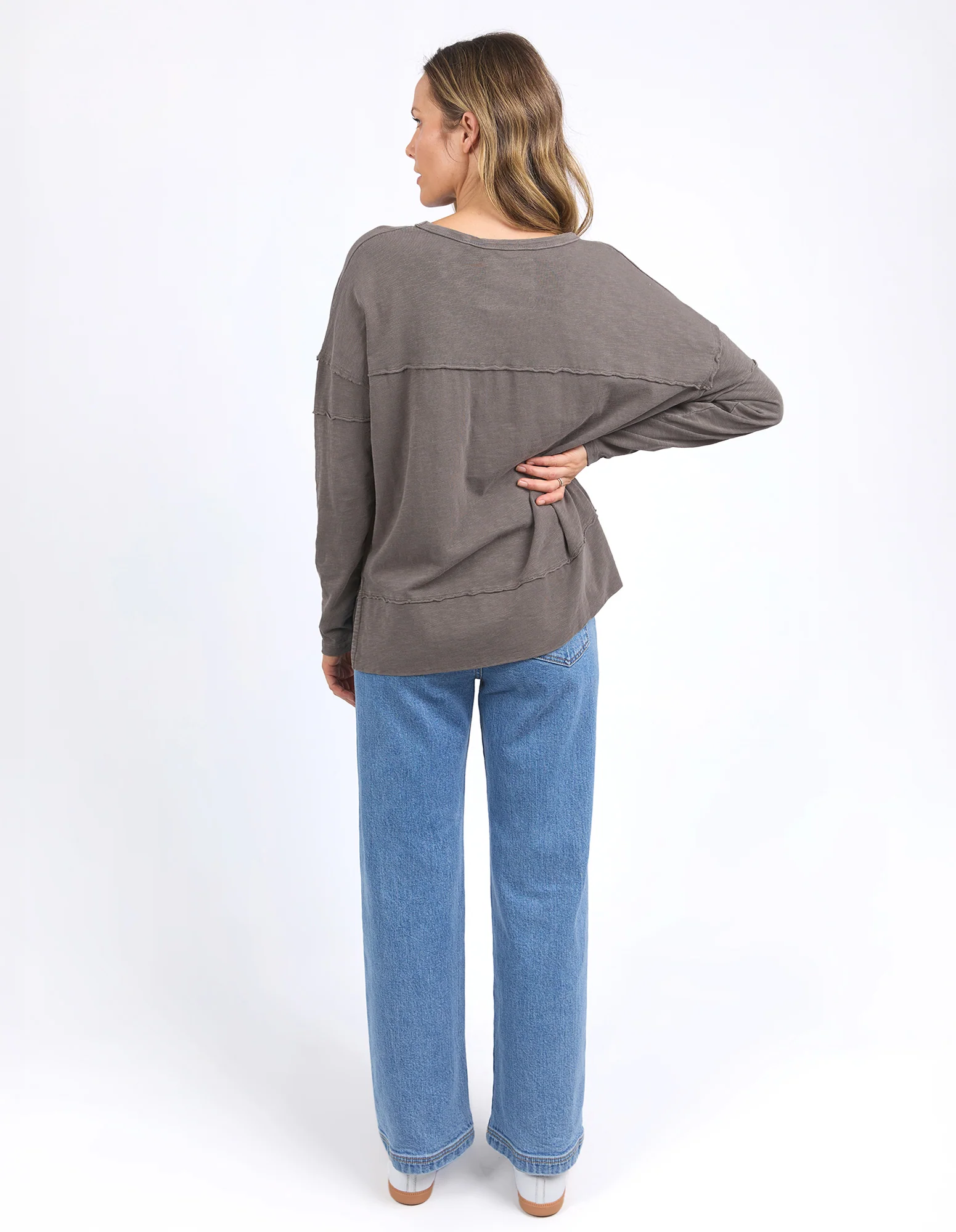 Jayne Throw On Top Stone Grey - Image 3