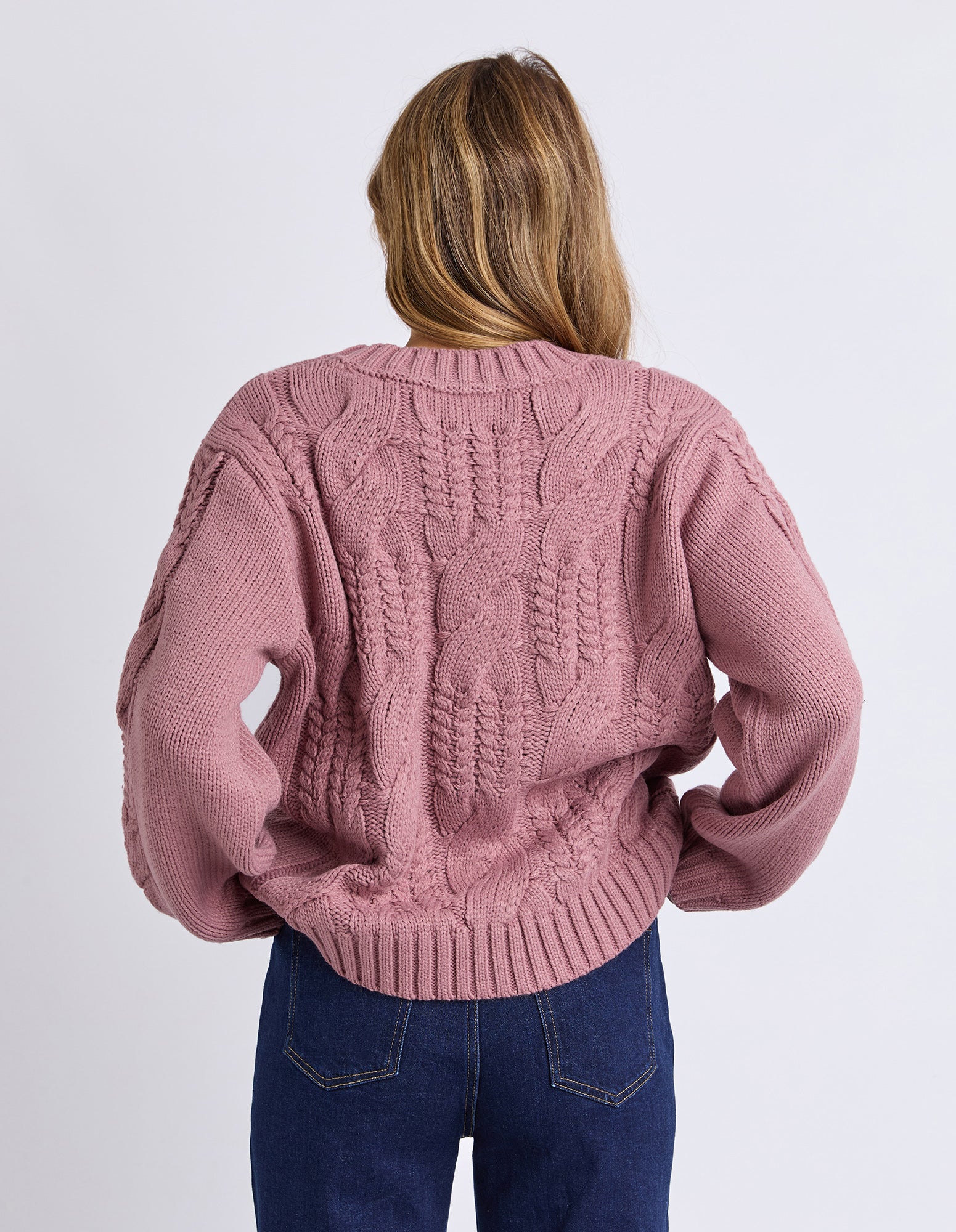 Josie Crew Knit Dusty Rose - Image 3