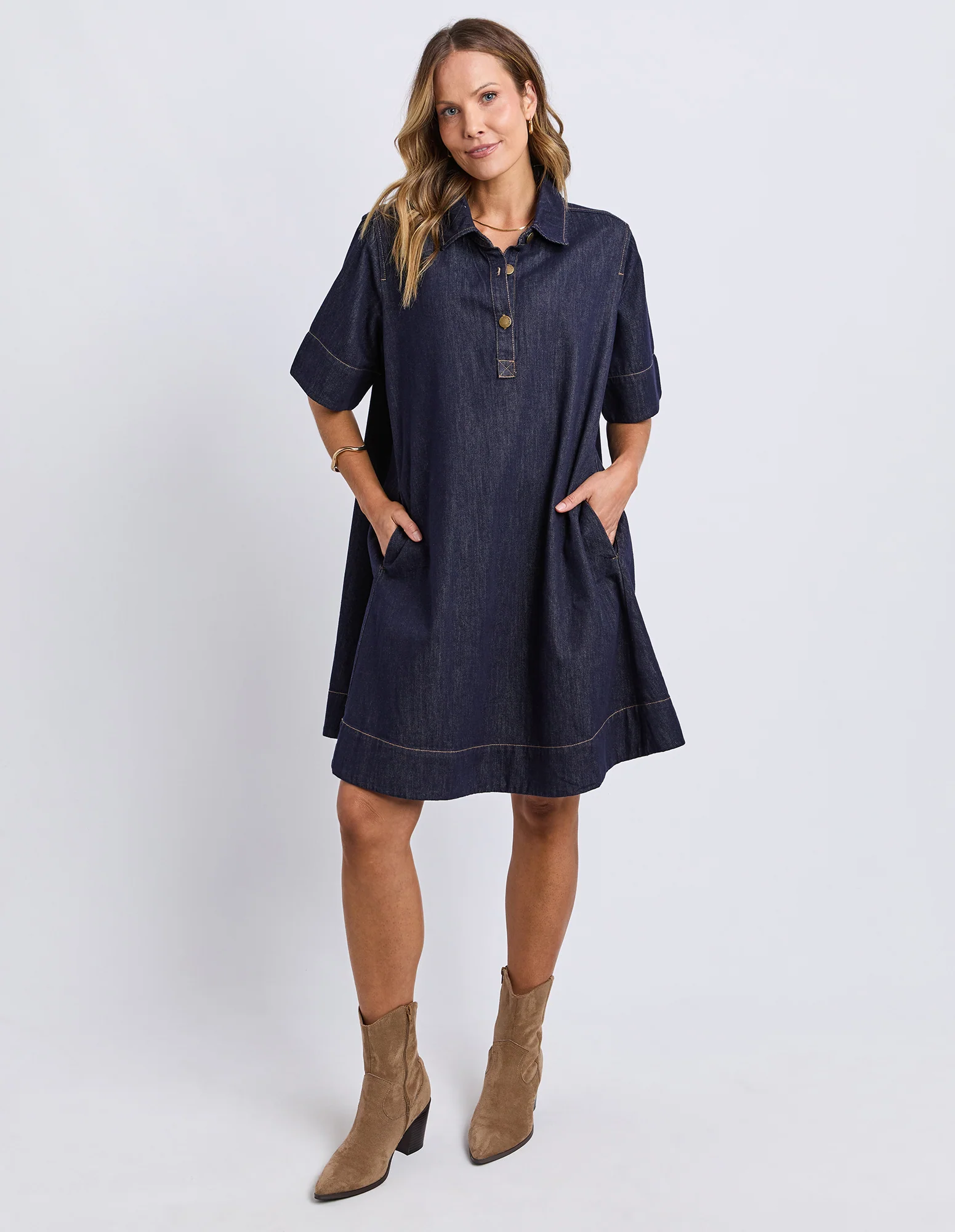 Julian Dress Indigo - Image 3