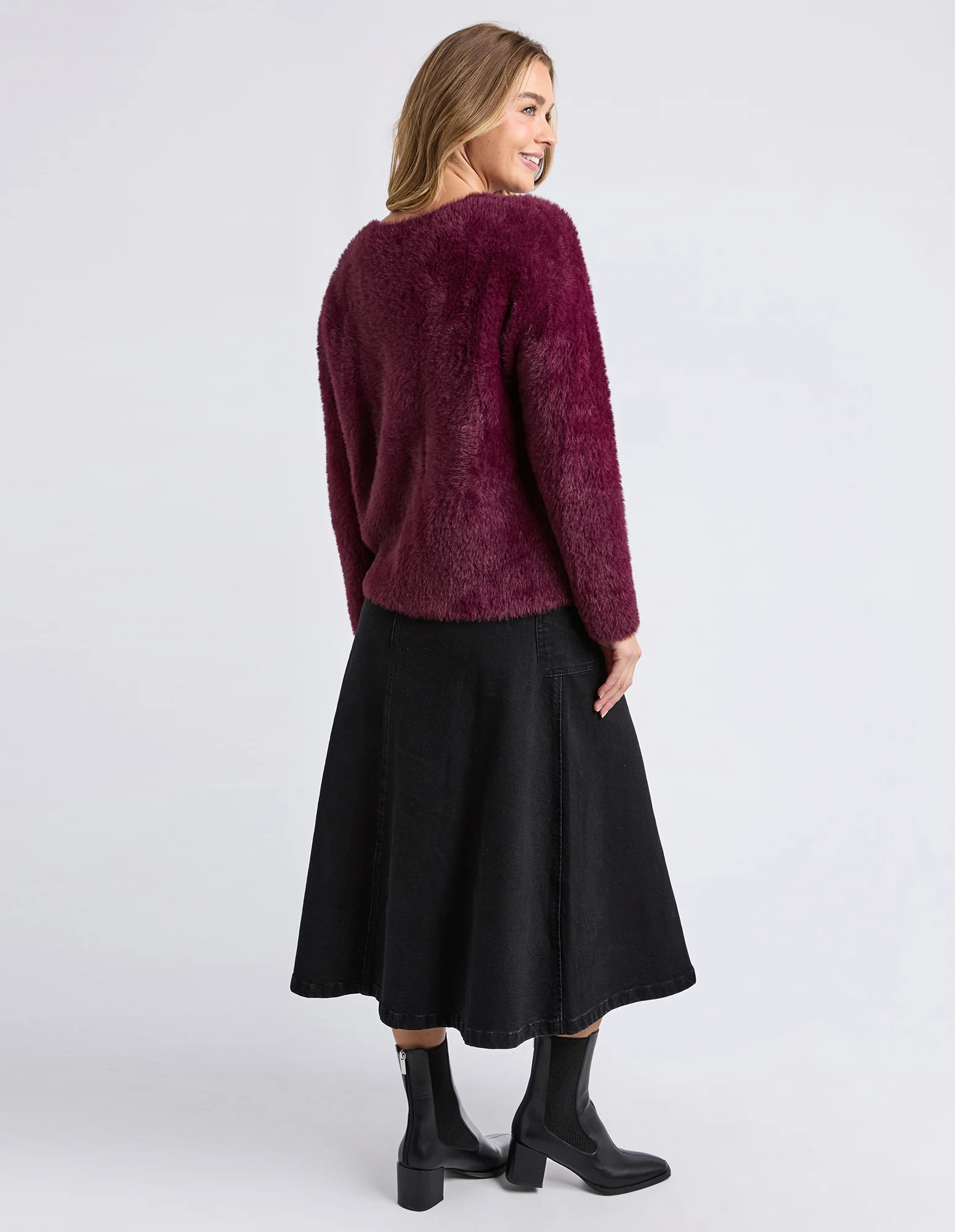 Kenny Button Cardi Windsor Wine - Image 4
