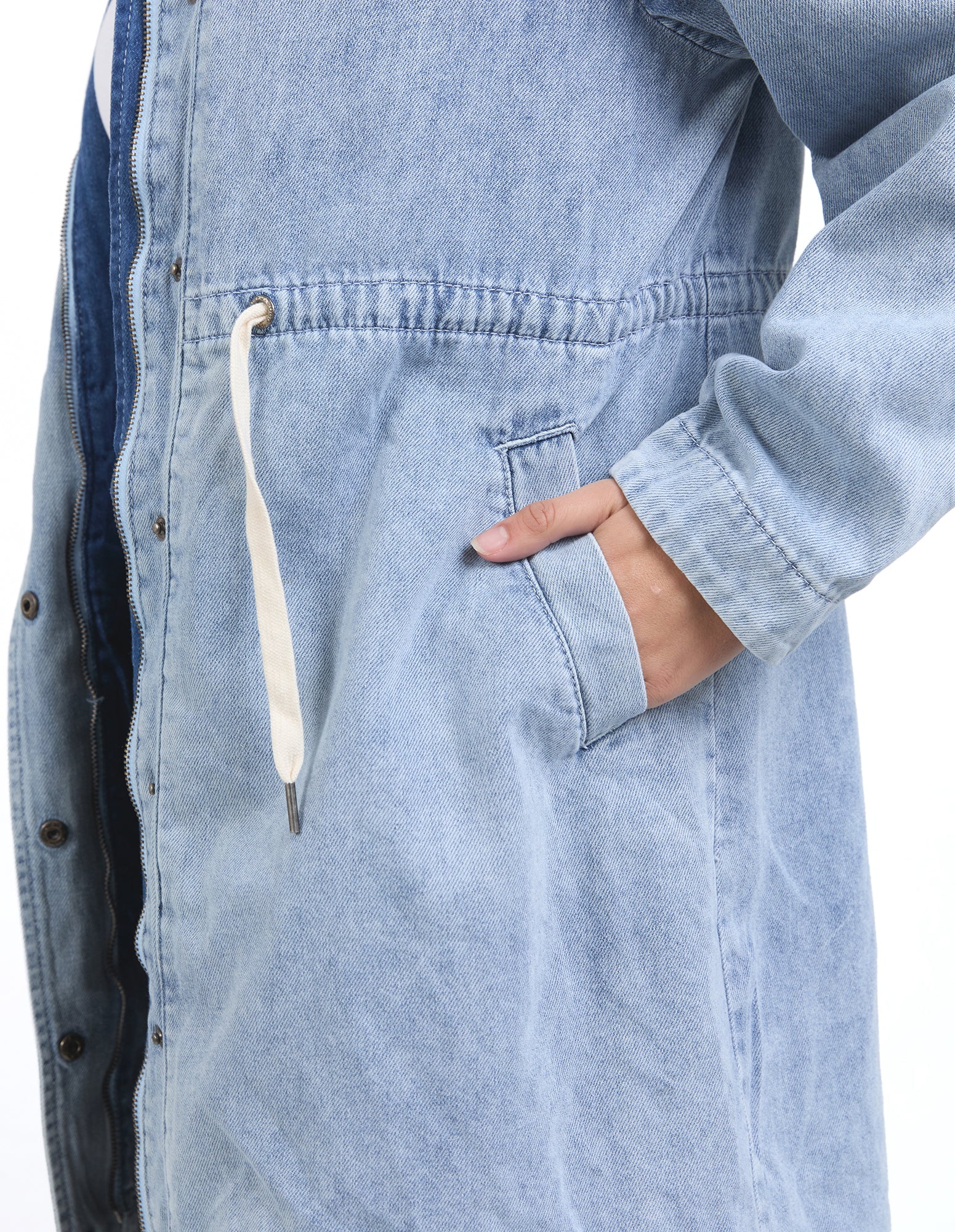 Kingston Longline Anorak Light Blue - Image 5