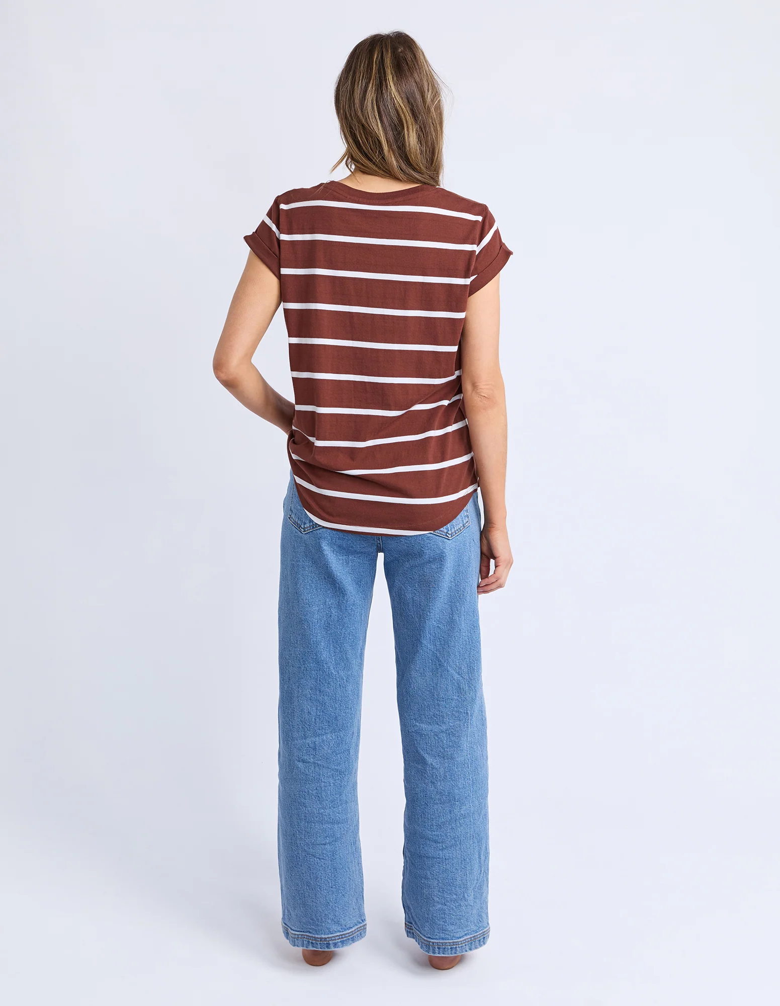 Manly Tee Chocolate & White Stripe - Image 3