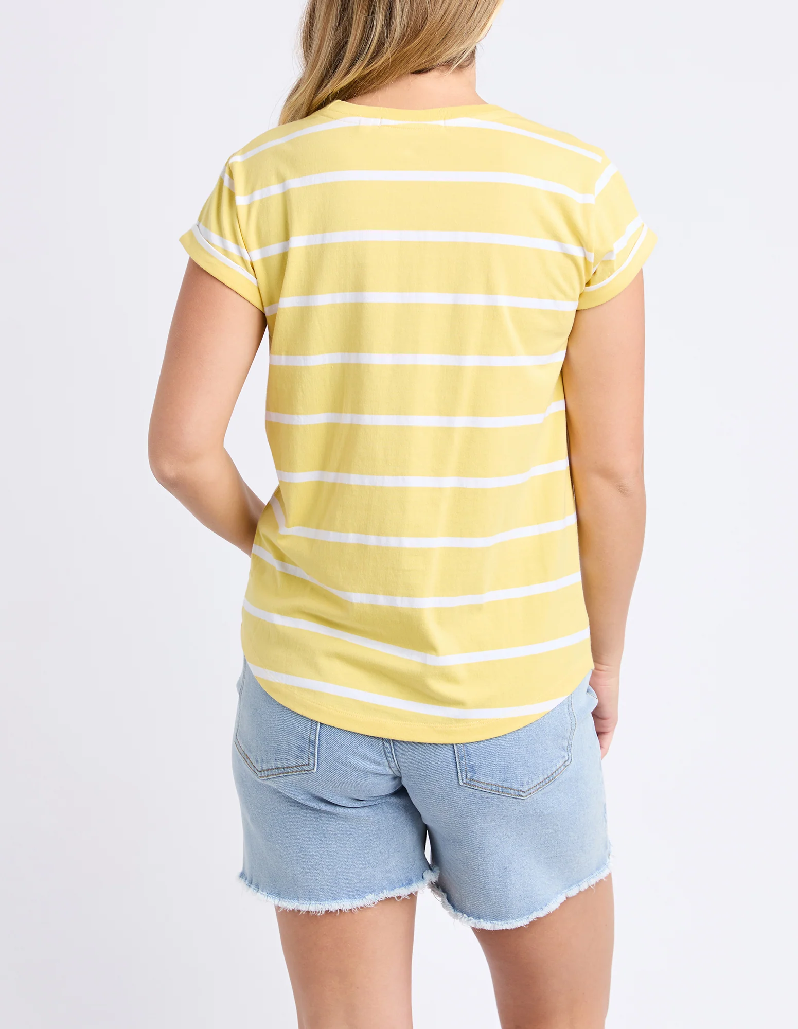 Manly Stripe Tee Sunshine / Wht Str - Image 3