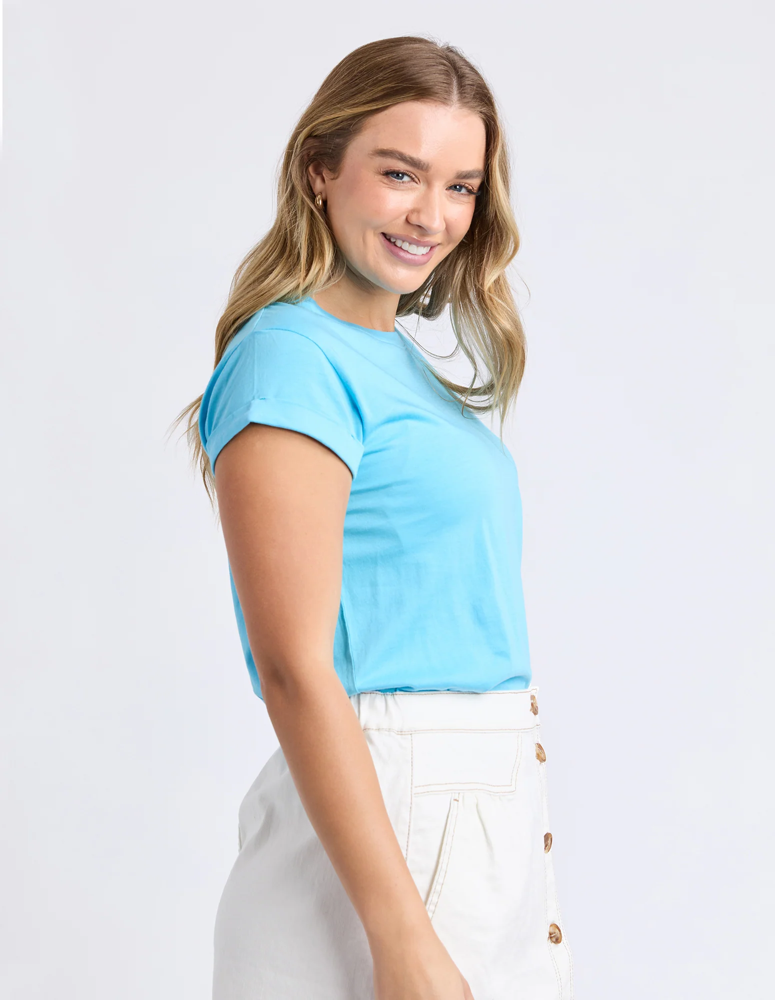 Manly Tee Azure Blue - Image 4