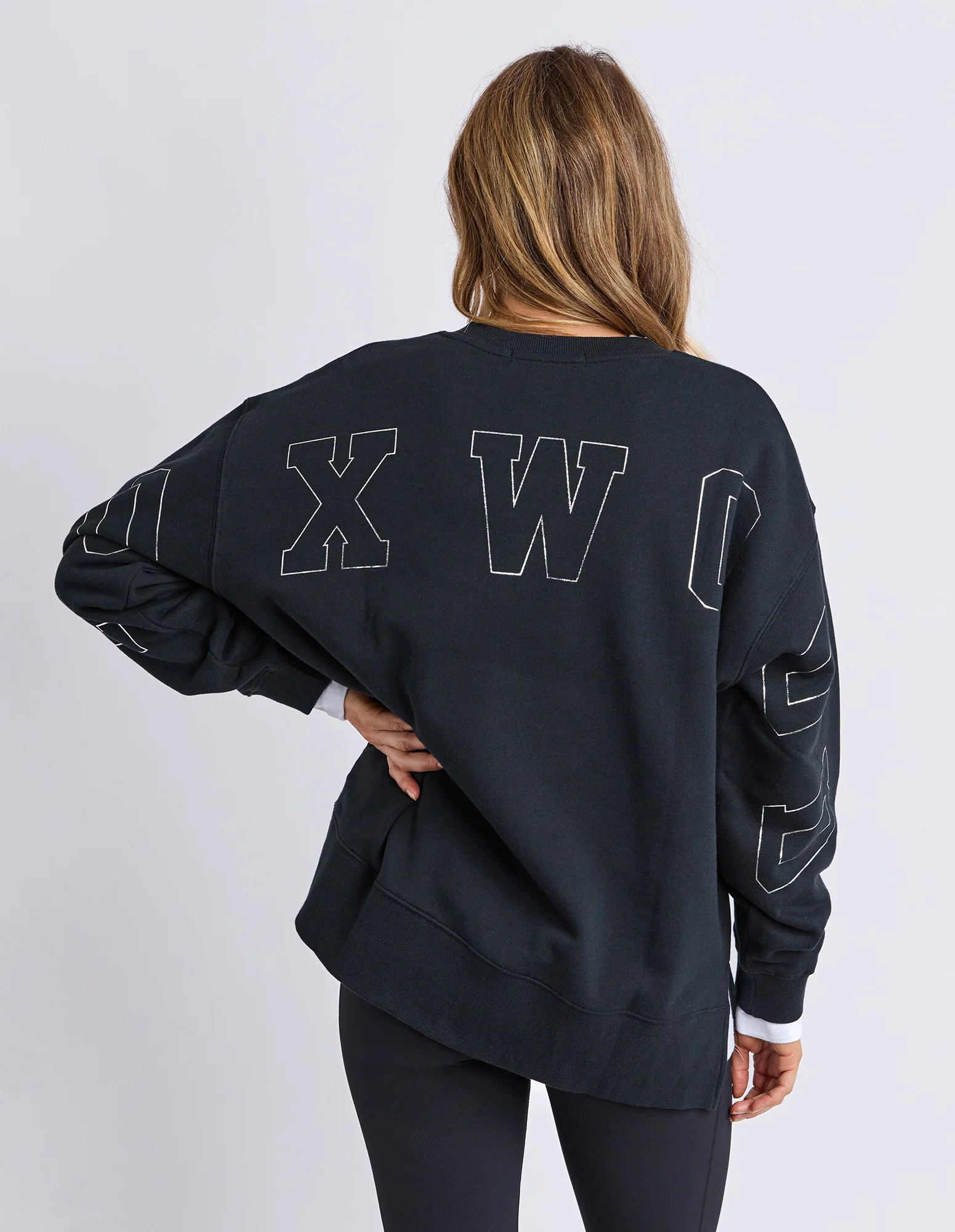 Metallic Interval Crew Black With Silver - Image 3