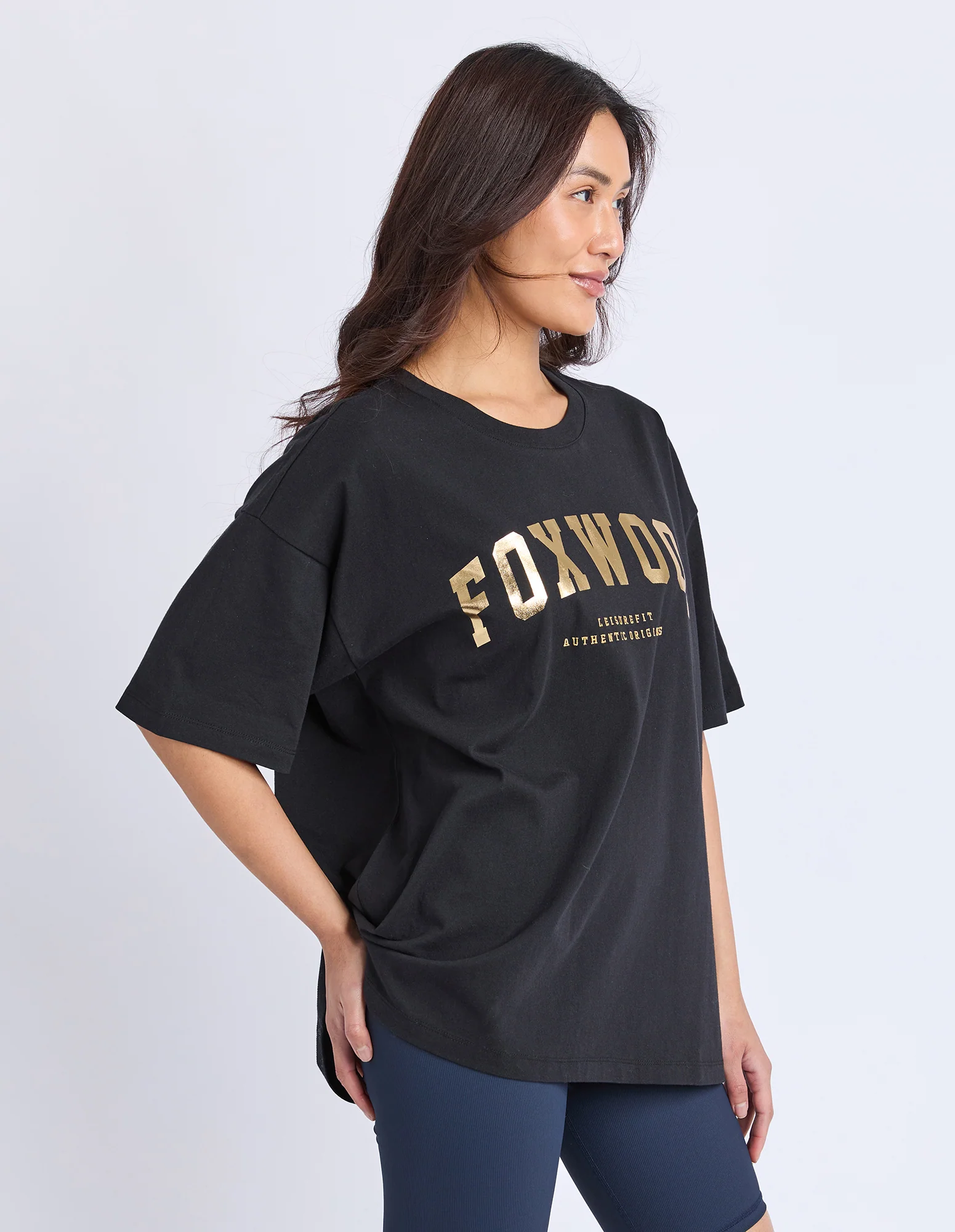 Metallic Interval Tee Black With Gold - Image 4