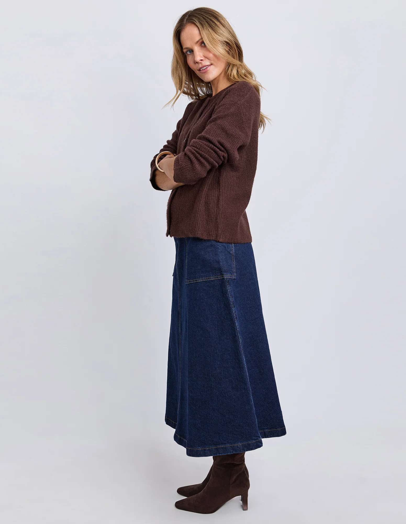 Murphy Knit Cardi Coffee Bean - Image 6