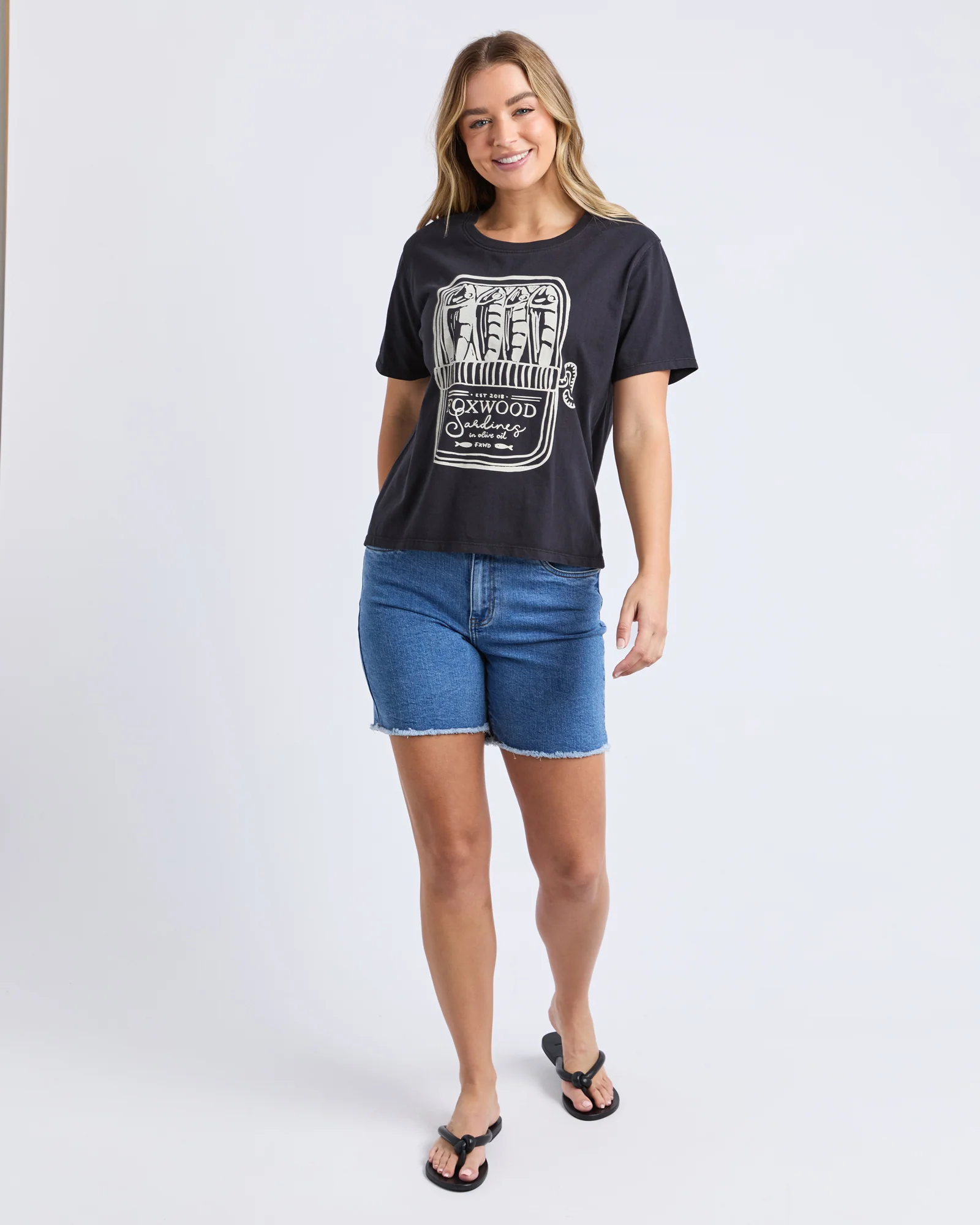 Pesce Tee Washed Black - Image 2