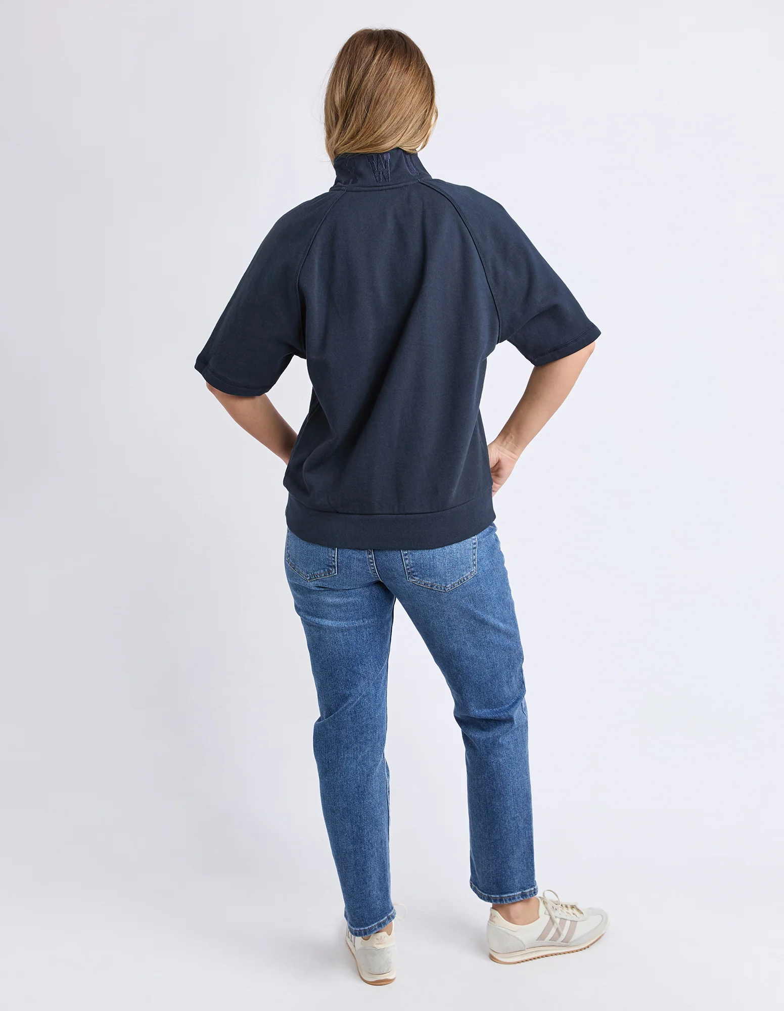 Piped Crew Solid Navy - Image 3