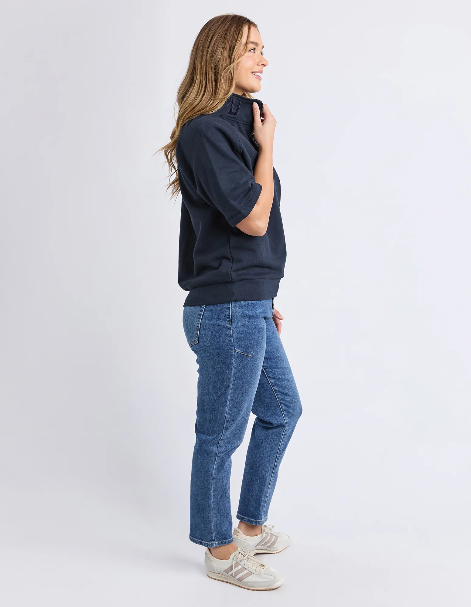 Piped Crew Solid Navy - Image 6