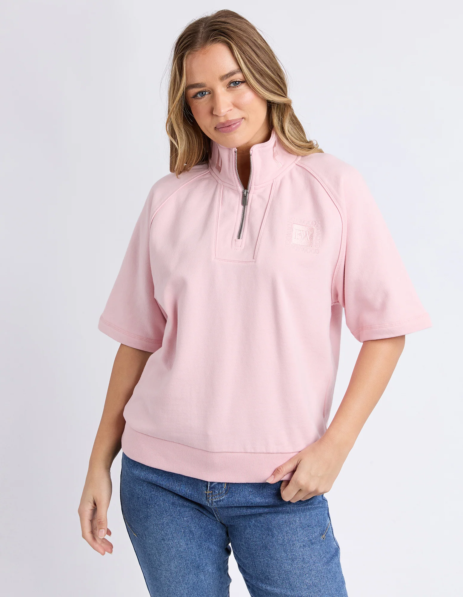 Piped Crew Solid Pale Pink - Image 2