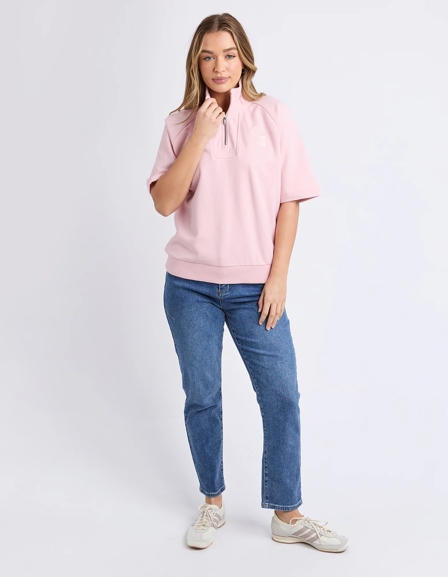 Piped Crew Solid Pale Pink - Image 3
