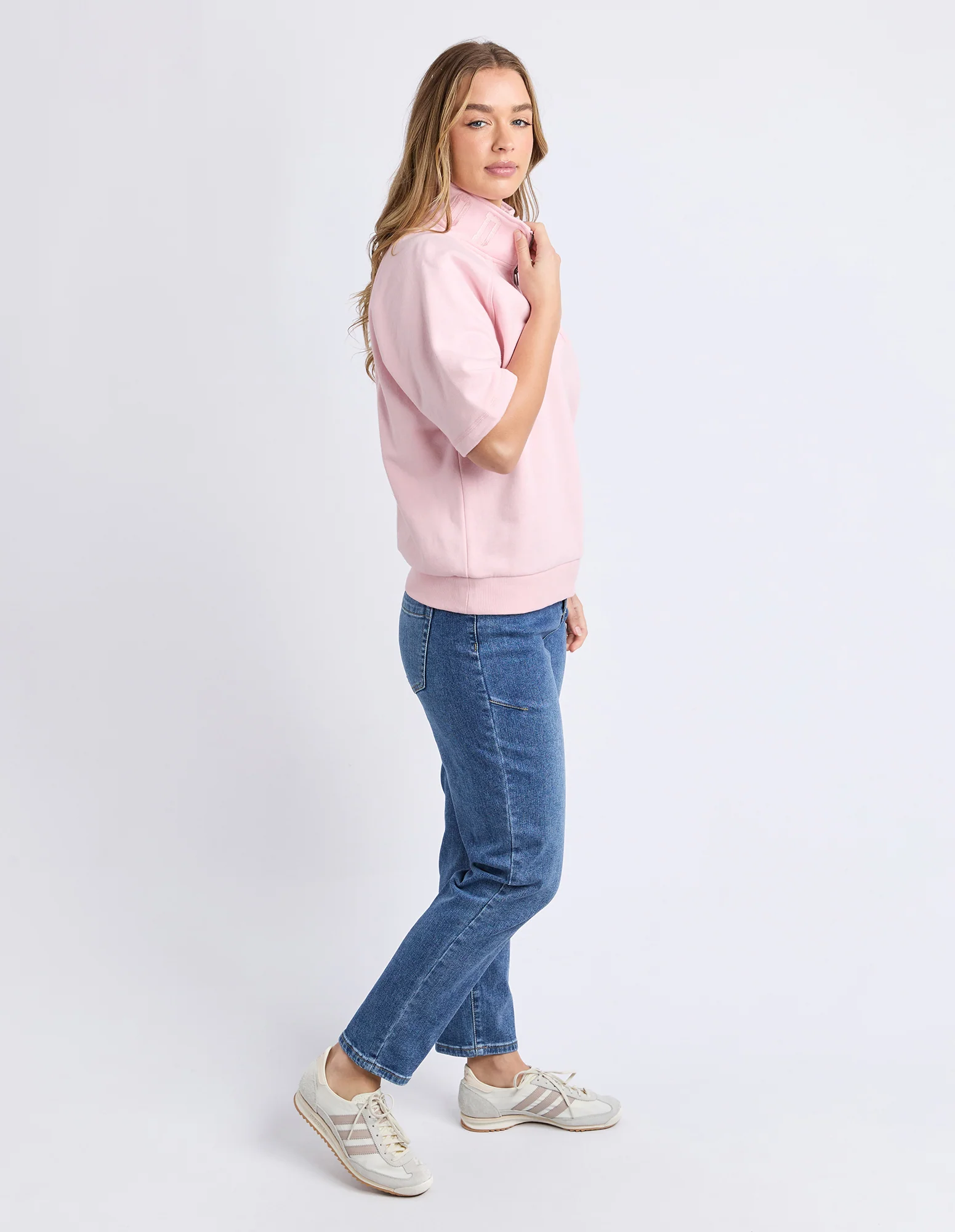 Piped Crew Solid Pale Pink - Image 7