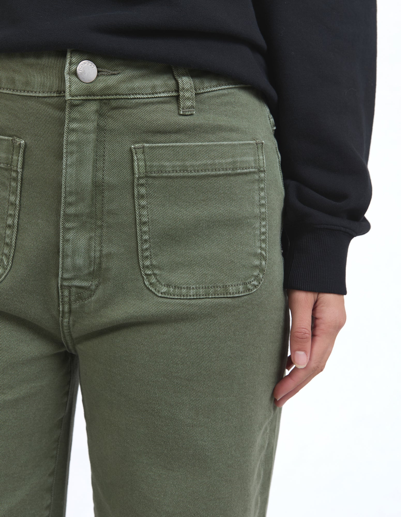 Sarah Wide Leg Jean Washed Green - Image 6