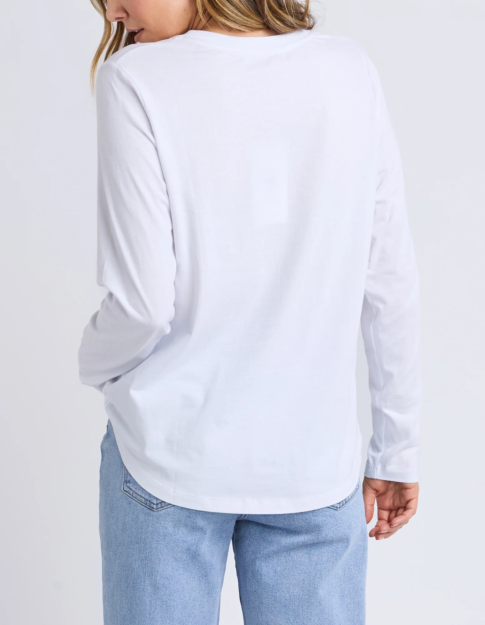 Signature Long Sleeve Tee White - Image 3