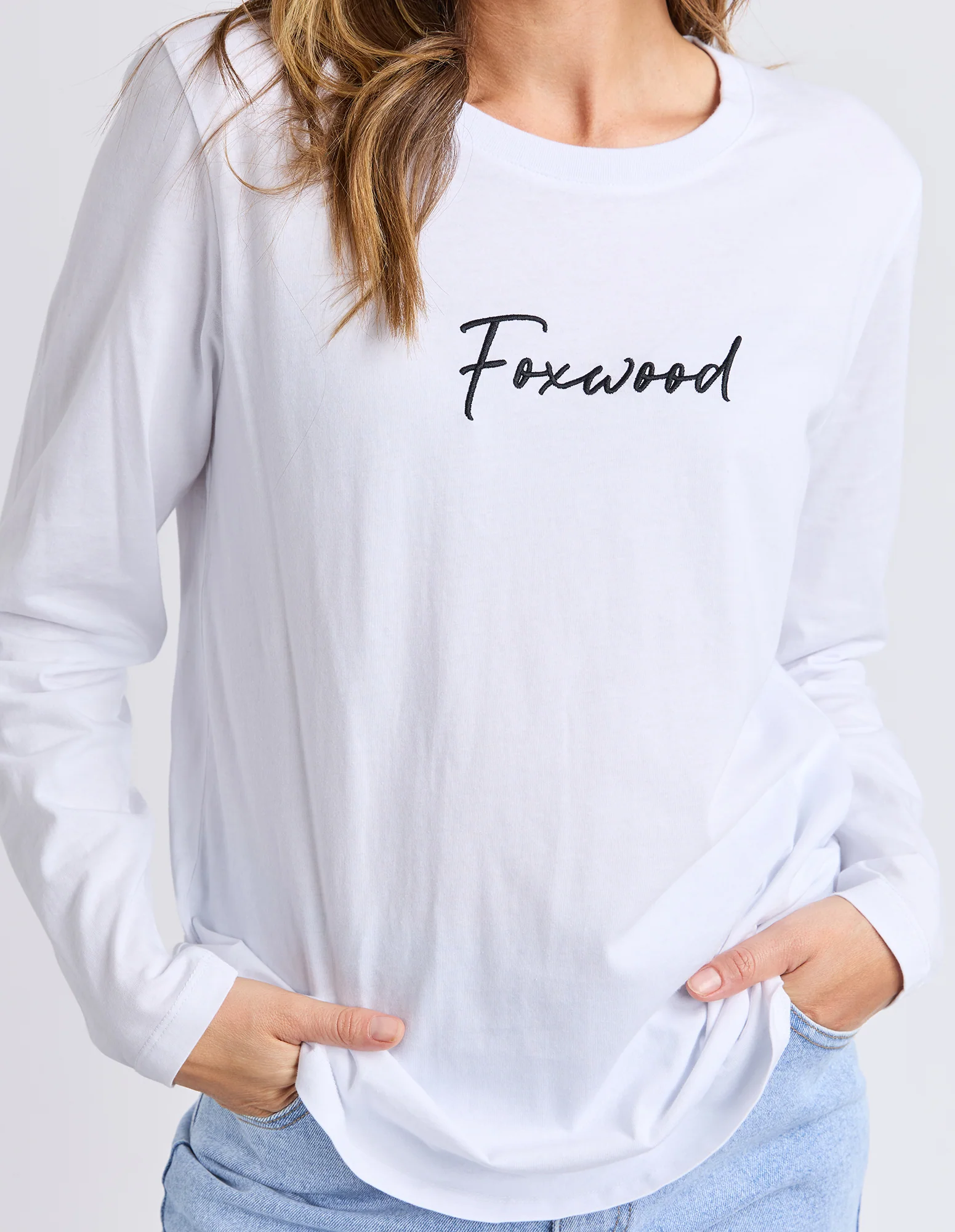 Signature Long Sleeve Tee White - Image 5
