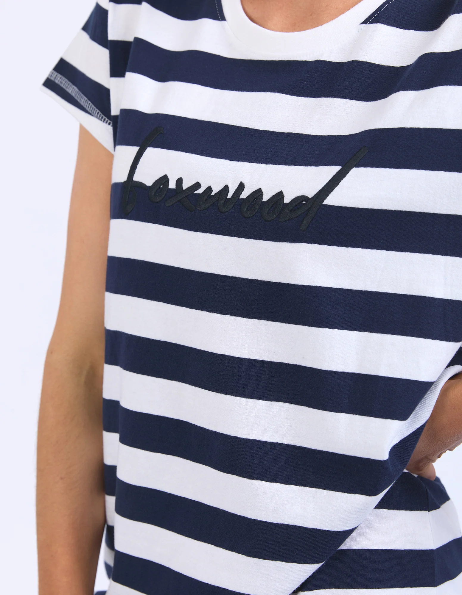Signature Tee Dress Navy & White Stripe - Image 5