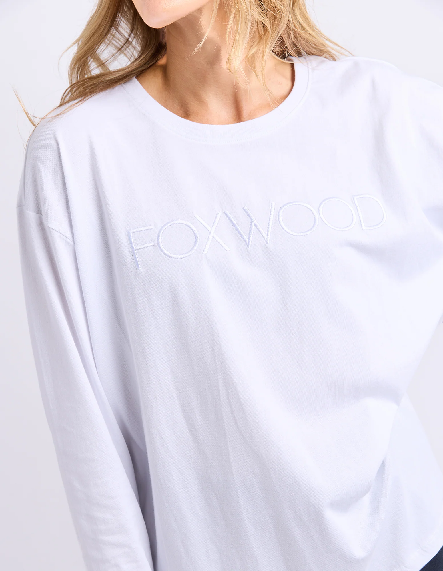 Simplified Long Sleeve Tee White - Image 5