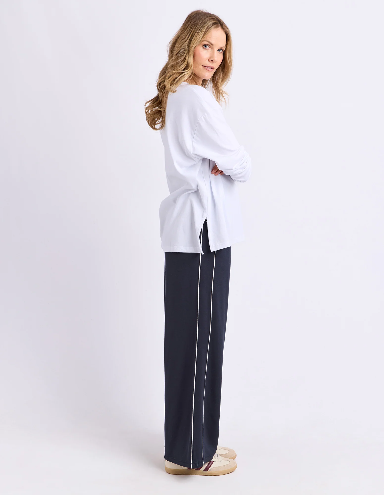 Simplified Long Sleeve Tee White - Image 6