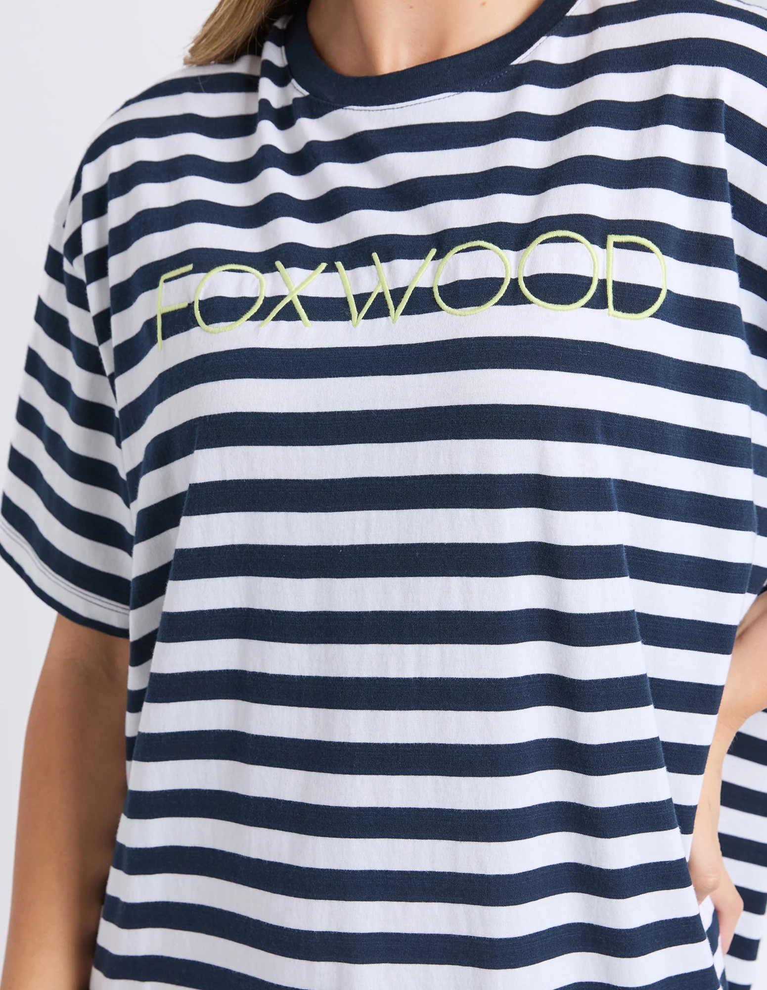 Simplified Stripe Tee Dress Navy & White Stripe - Image 5