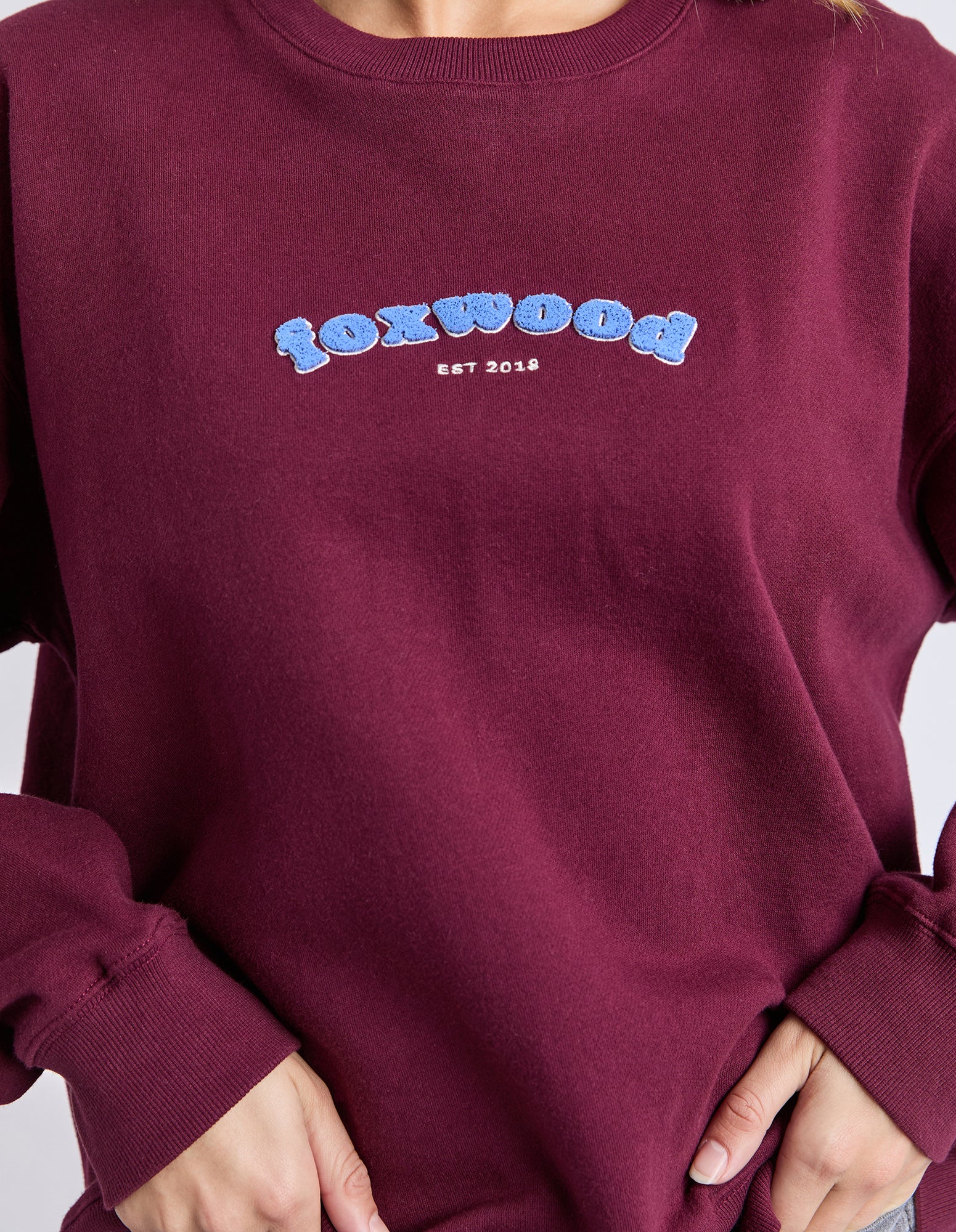Solace Oversized Crew Windsor Wine - Image 6
