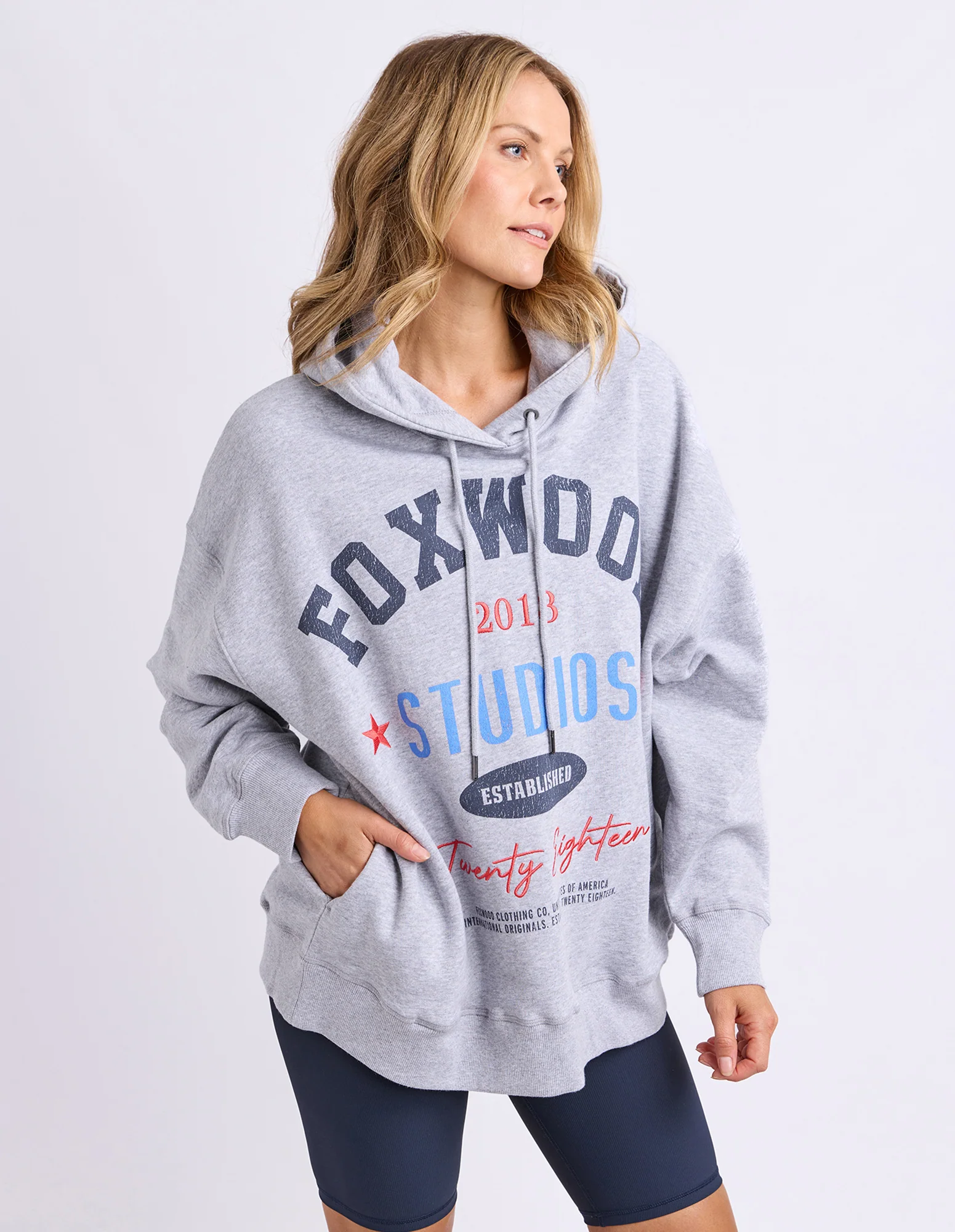 Stacey Oversized Hoodie Grey Marle - Image 4